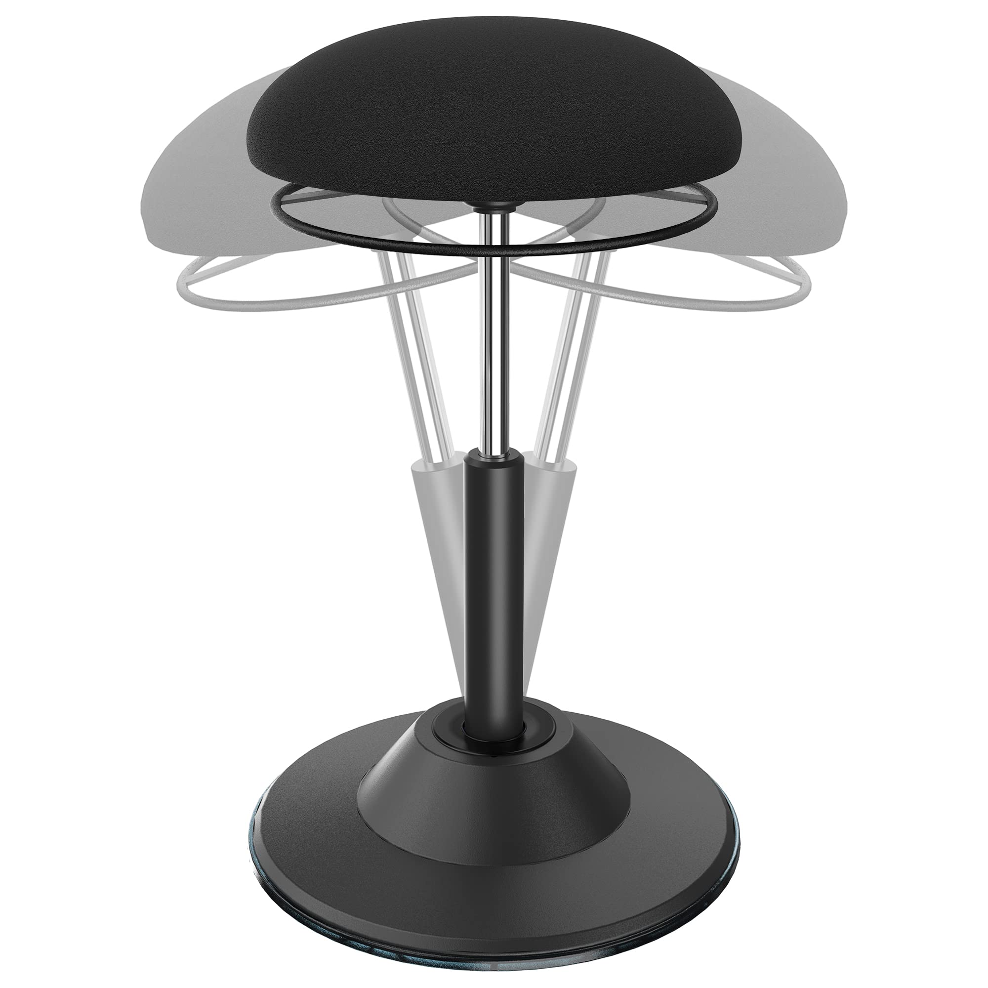 **Height Adjustable 360-Degree Swivel Stool Chair - Modern Standing Desk Chair for Office, Home & Garage - Black Sit Stand Balance & Wobble Stool - Perfect for Work, Study & Gaming**