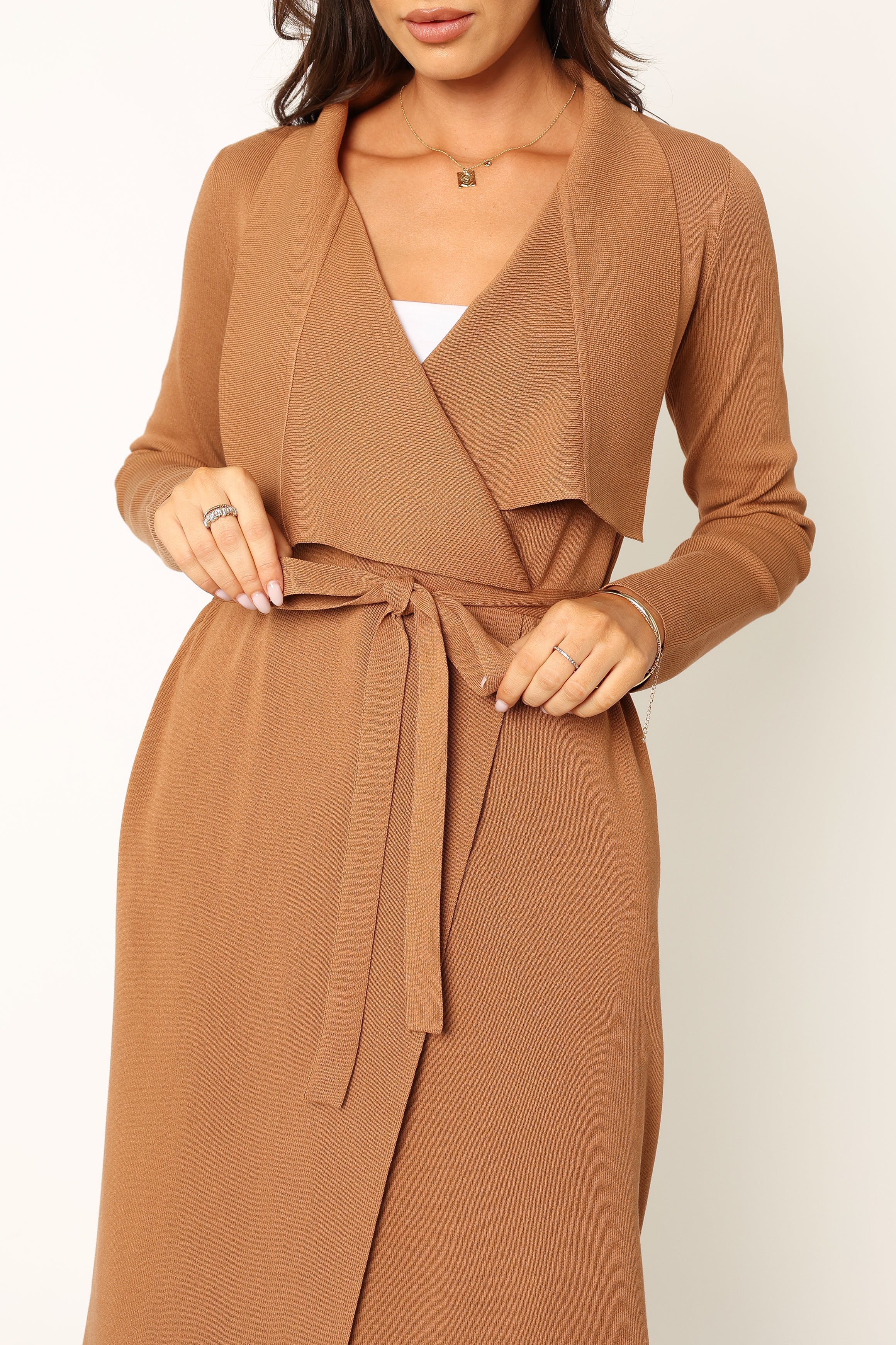 Audrina Women's Soft Knit Cardigan Sweater - Cozy Camel Color for Fall & Winter - Perfect for Office, Casual Outfits and Layering