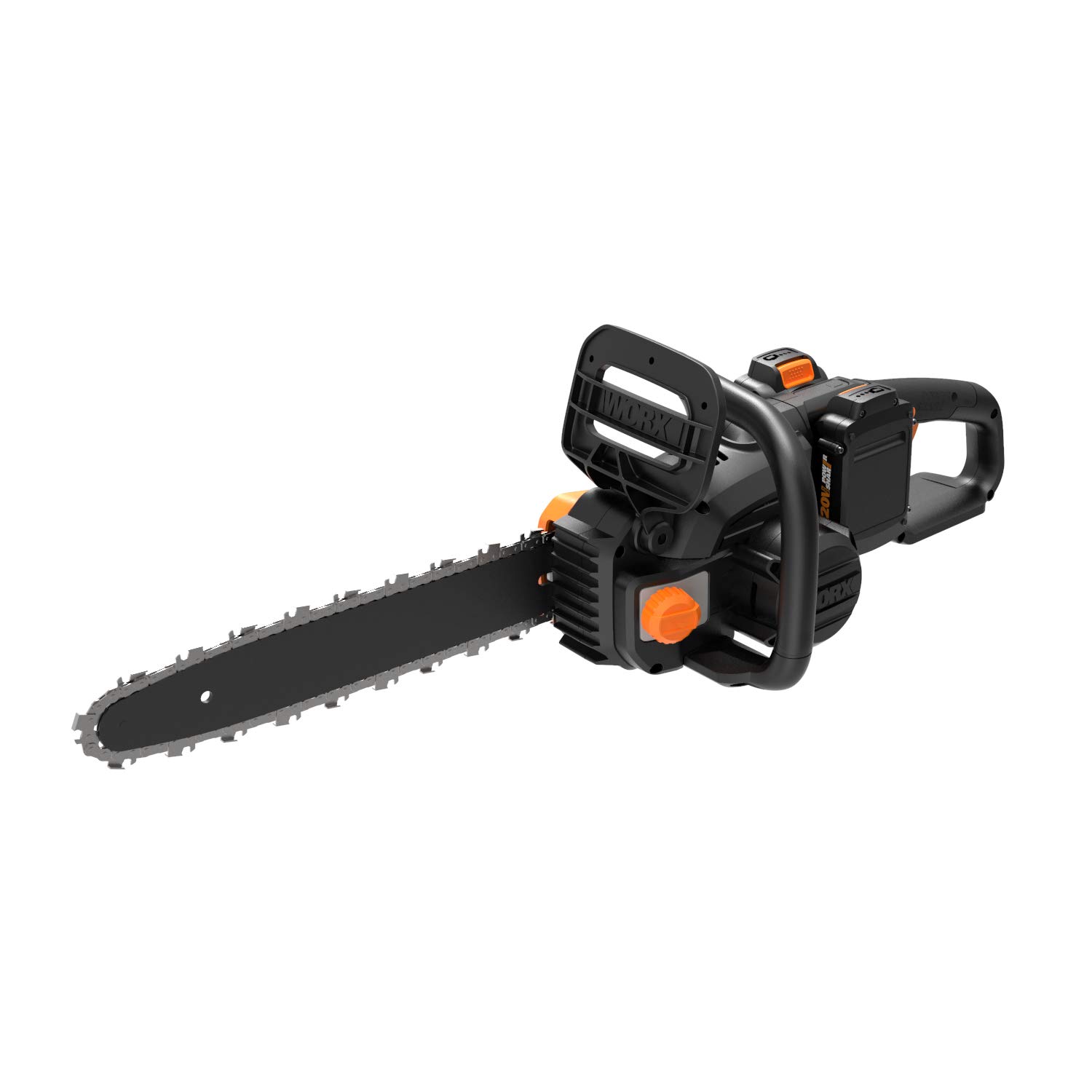 Worx WG384 40V 14-Inch Cordless Chainsaw with Auto-Tension & Power Share Technology - Includes Battery & Charger - Perfect for Tree Trimming, Firewood Cutting, and Yard Maintenance