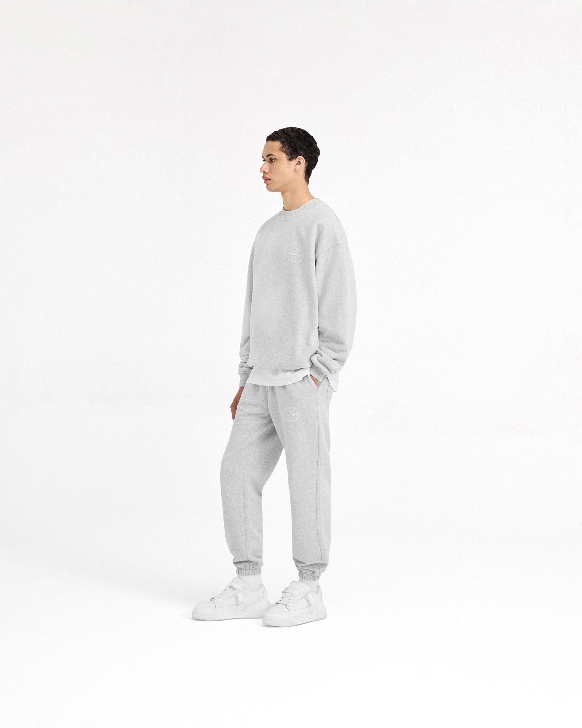 Represent Owners Club Stamp Sweater - Ash Grey | Premium Streetwear Pullover for Men & Women | Perfect for Casual Outfits, Street Style & Winter Layering