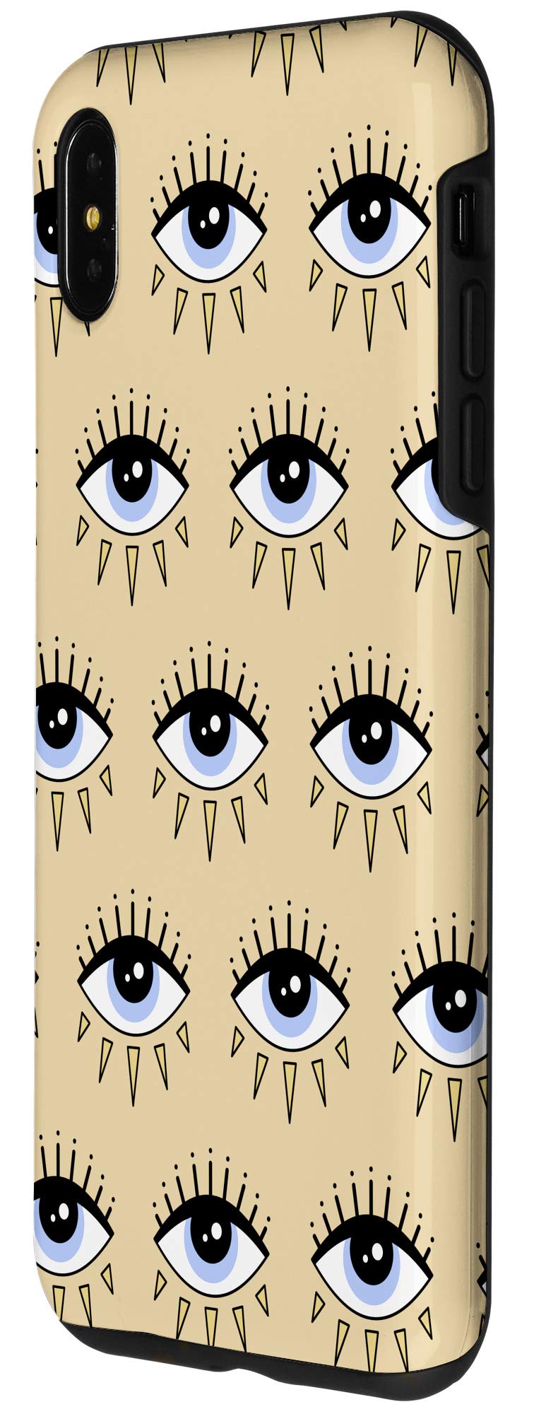 iPhone XS Max Protective Case with Evil Eye Design - Anti-Yellowing Hard Cover for Women & Men - Perfect for Travel, Work & Daily Use