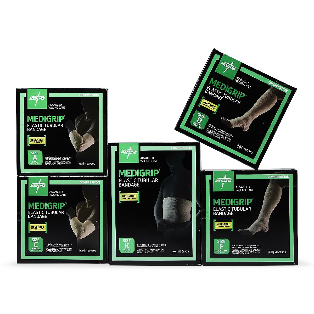 Medigrip Elasticated Tubular Bandage - Breathable Support Bandage for Arms, Legs & Joints (Various Sizes) - Ideal for Sports Injuries, Post-Surgery Recovery & Swelling Relief