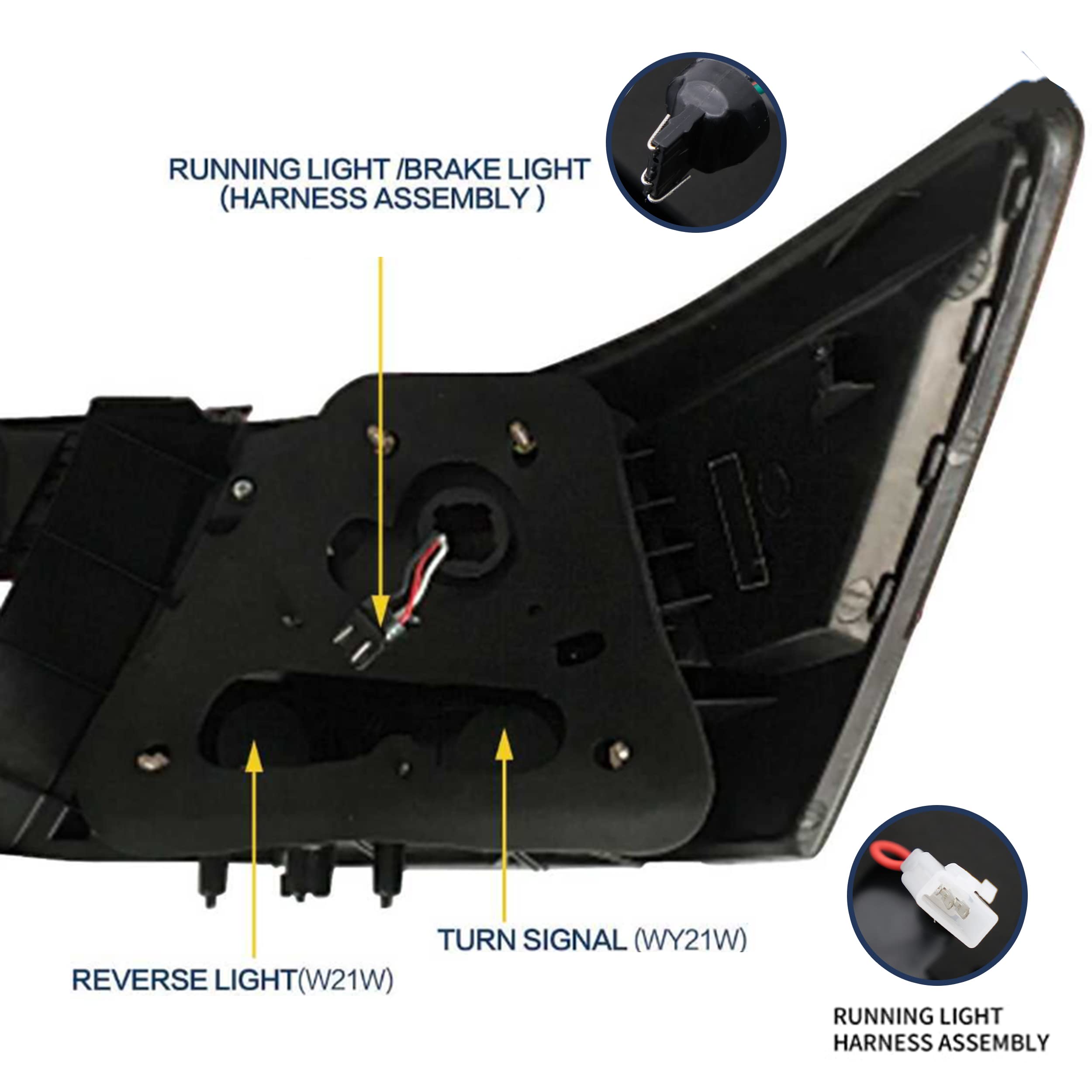 VLAND Smoked Tail Lights Assembly for 2008-2012 Honda Accord 8th Gen - Direct Fit Replacement, Enhanced Style & Visibility (Perfect for Night Driving & Car Customization)