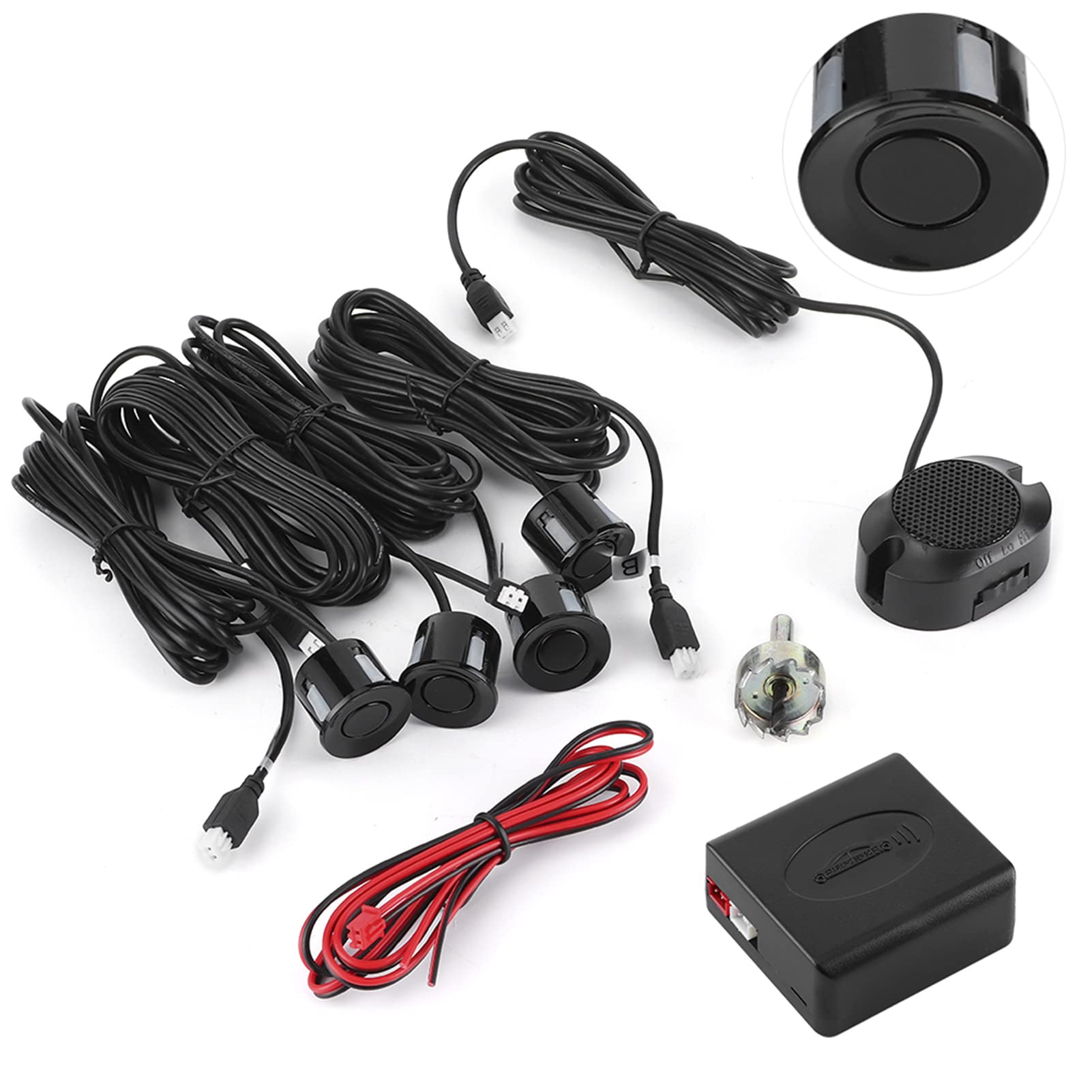 Car Reverse Parking Sensor System with Buzzer Alarm & Backup Radar Assistance - Safe Parking Aid Kit for Vehicles | Perfect for Tight Parking Spaces & Nighttime Reversing