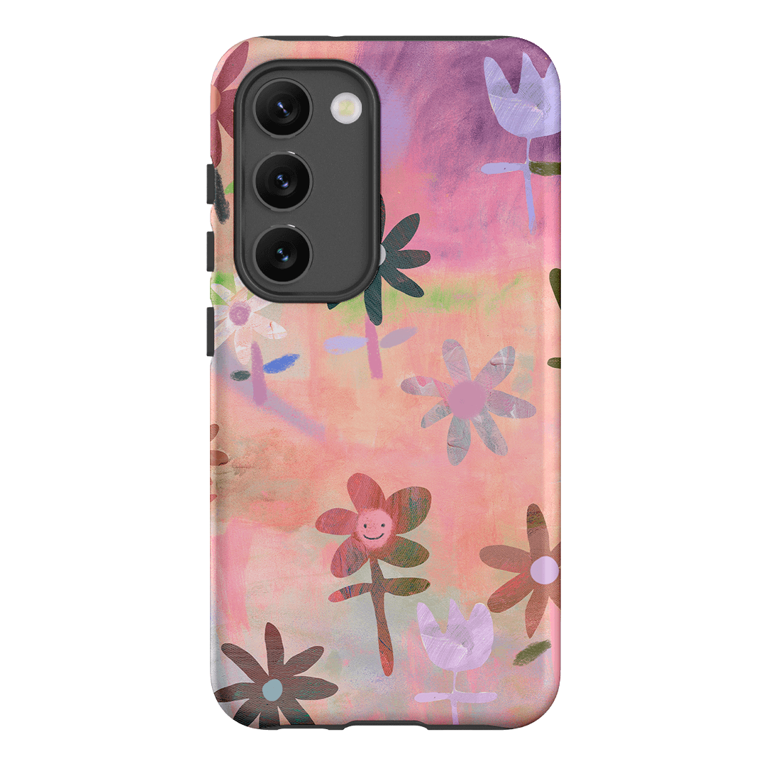 Premium Lazy Daisy Floral Phone Case - Shockproof & Slim Design for iPhone 15/14/13/12/Pro/Max - Perfect for Everyday Use, Travel & Outdoor Activities