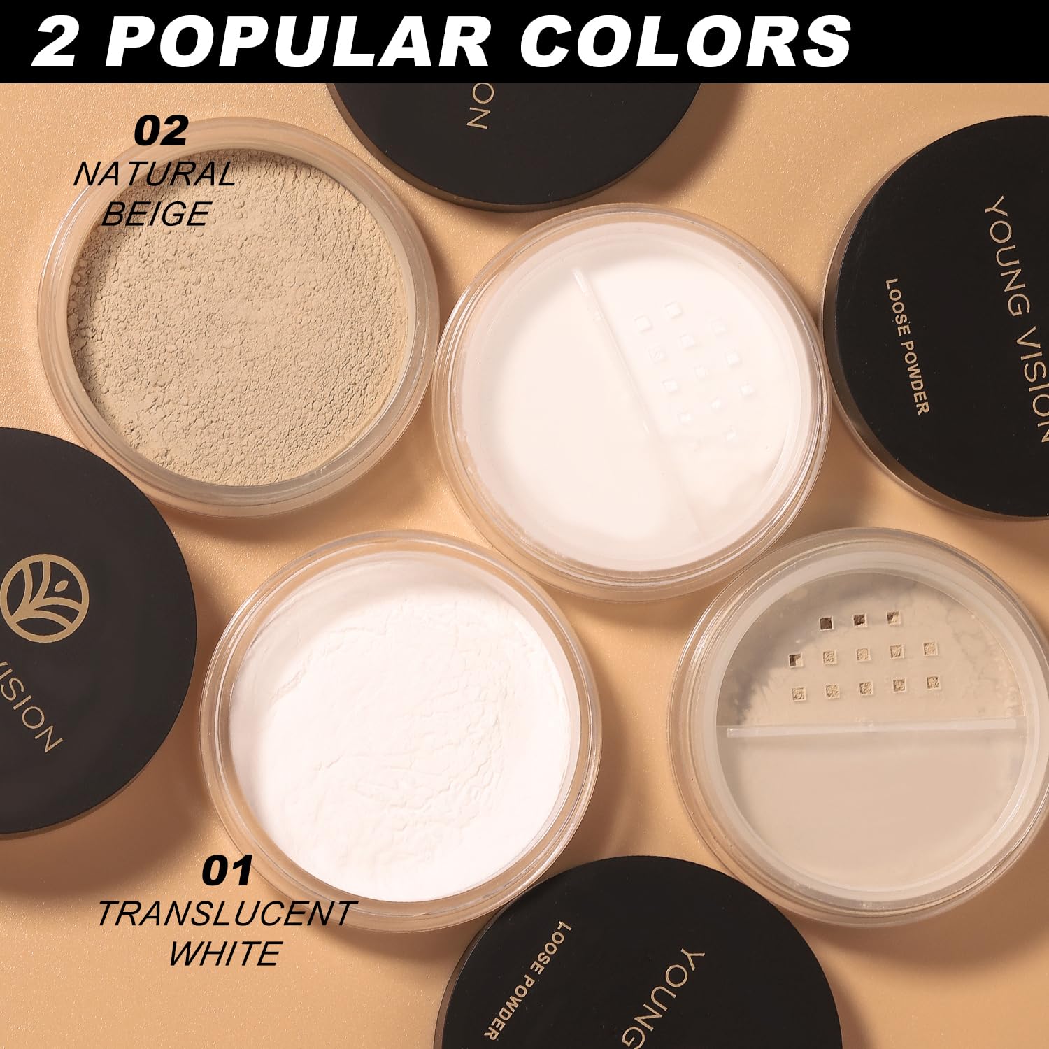 YOUNG VISION Translucent Loose Face Powder - Matte Finishing Setting Powder for Flawless Makeup | Blurs Fine Lines & Imperfections, Lightweight & Long-Lasting | Perfect for Daily Wear, Photo Shoots & Special Occasions