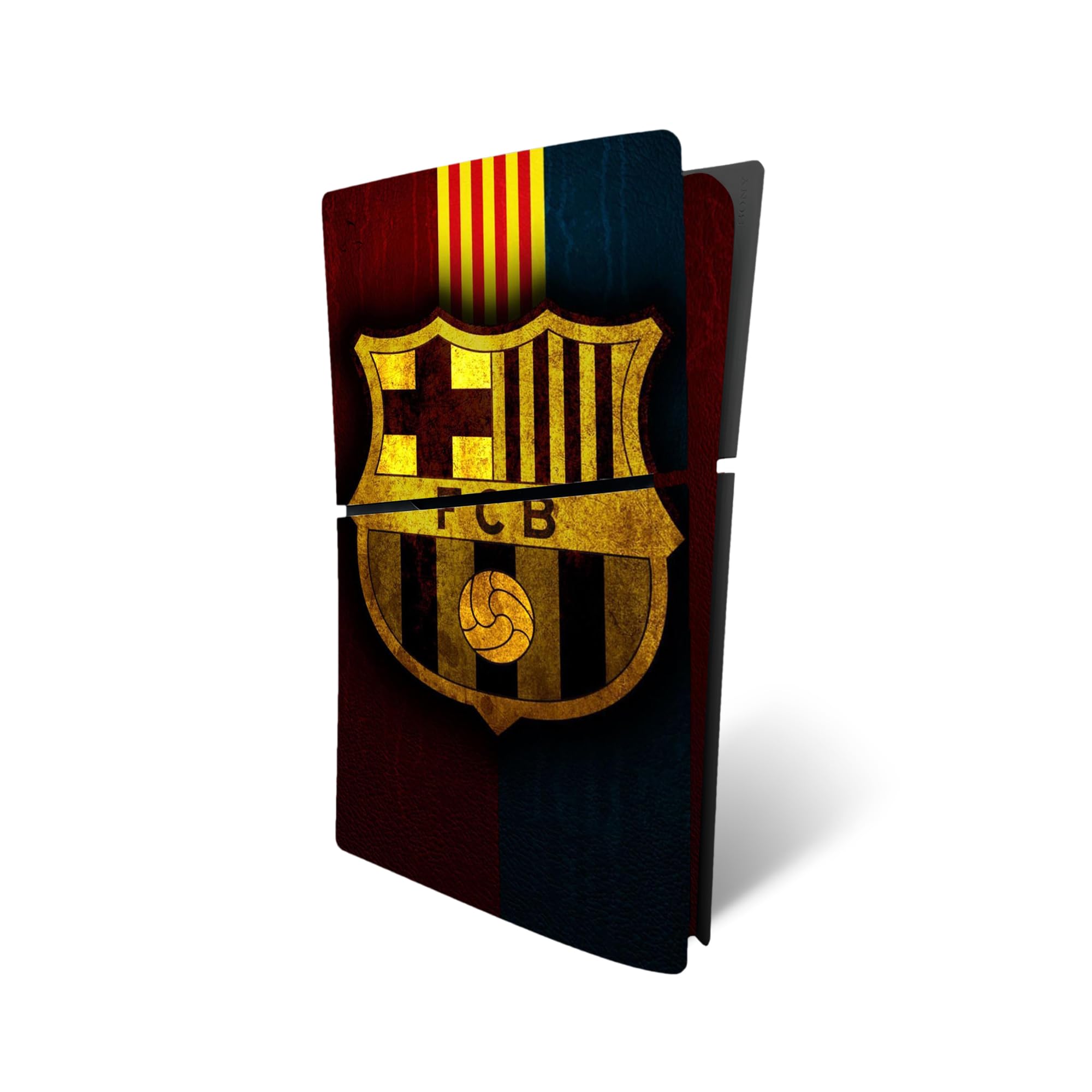 MaD Vision® PS5 Skin Set - FC Barcelona Edition | Compatible with PlayStation 5 Slim/Disc Version | 100% Adhesive Vinyl, Scratch Resistant | Includes 4 Pairs of Thumb Grips | Perfect for Gaming Enthusiasts & FC Barcelona Fans | Enhance Your PS5 Console Protection & Style