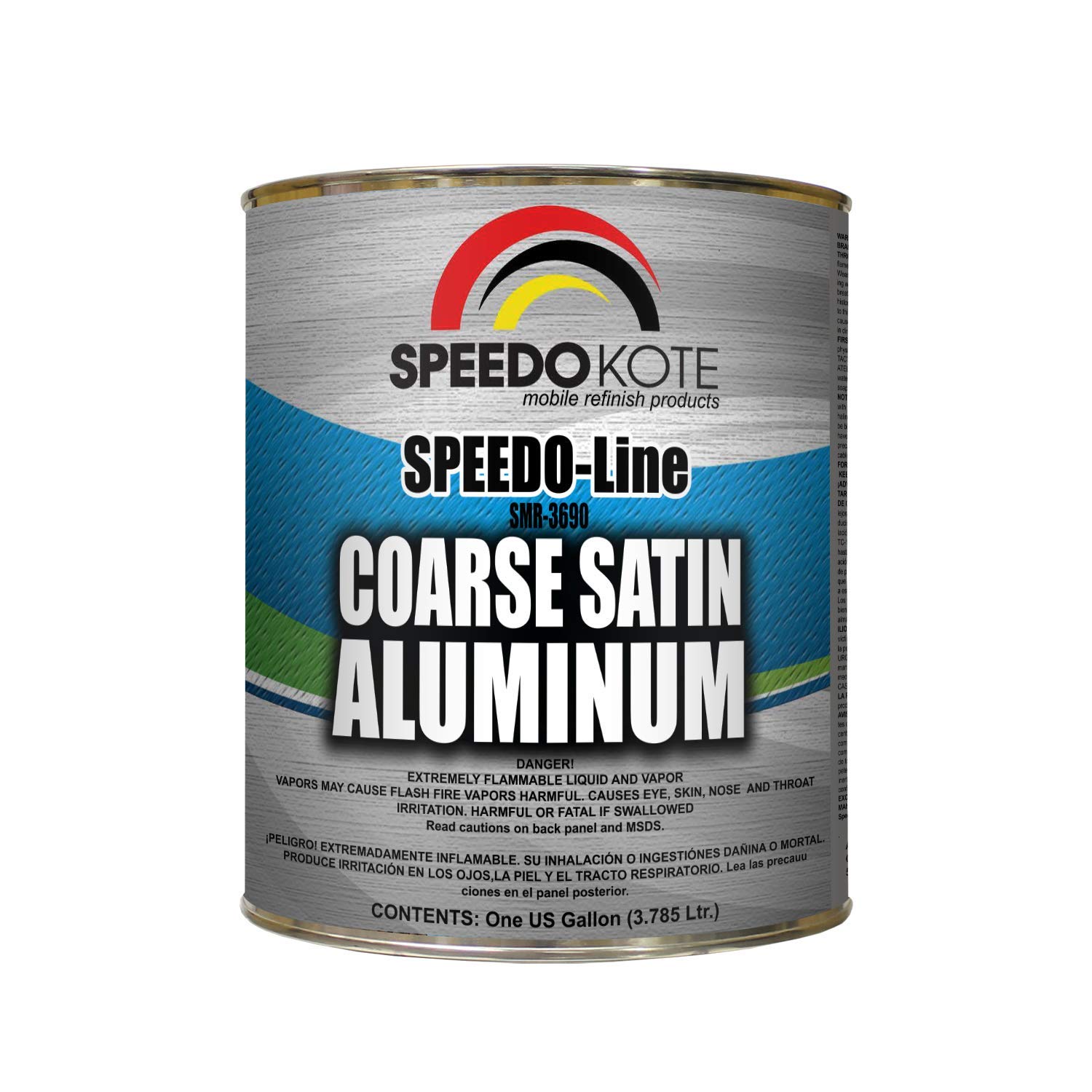 Speedokote SMR-3690 Coarse Satin Aluminum Automotive Base Coat Toner - 1 Gallon for Car, Truck & Motorcycle Painting | Perfect for DIY Auto Body Repair & Professional Refinishing