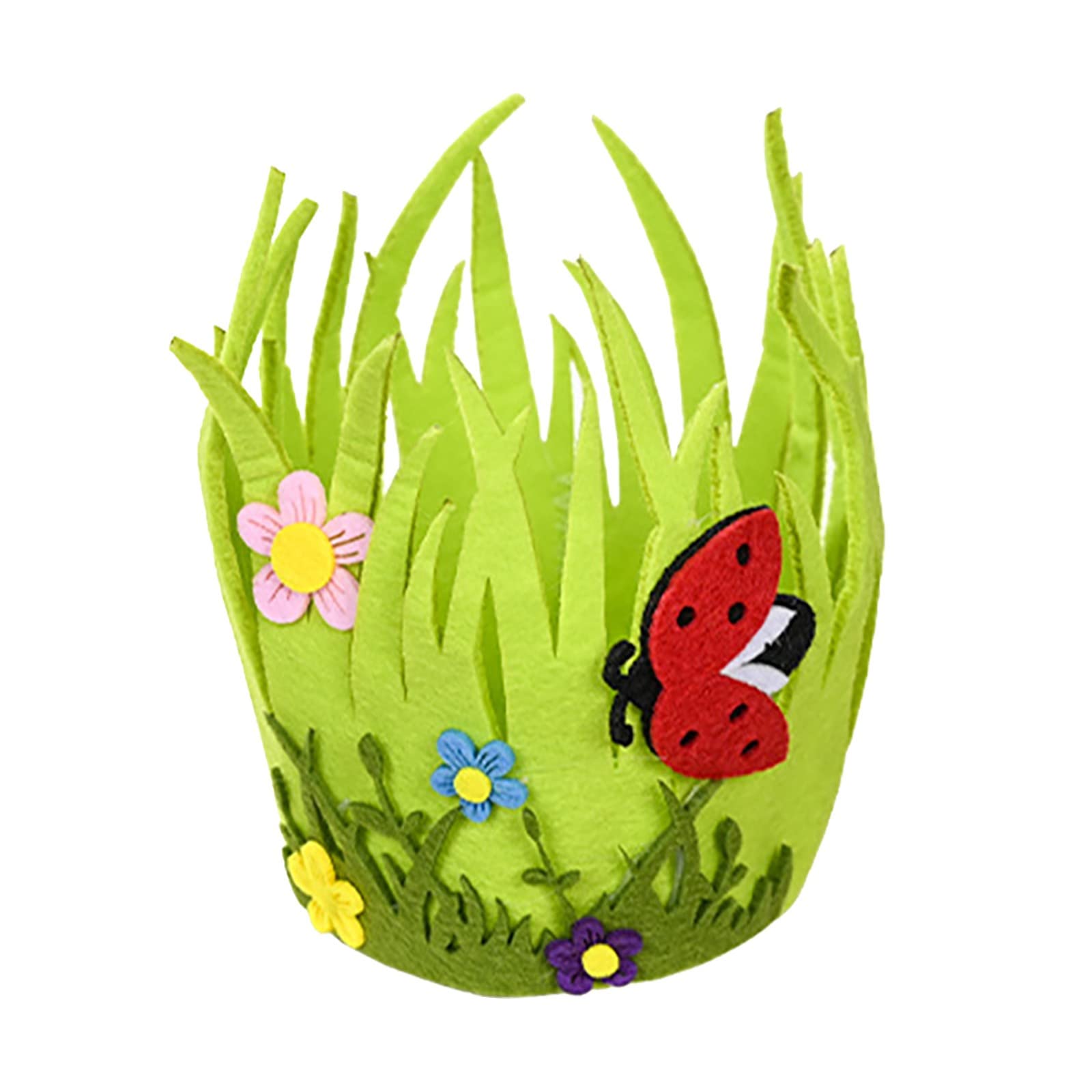 Viviplus Personalized Easter Basket for Kids - Non-Woven Bunny Print Egg Hunt Basket with Handle, Cute Rabbit Design Candy Bucket - Perfect for Easter Egg Hunts, Party Favors & Spring Gift Bags