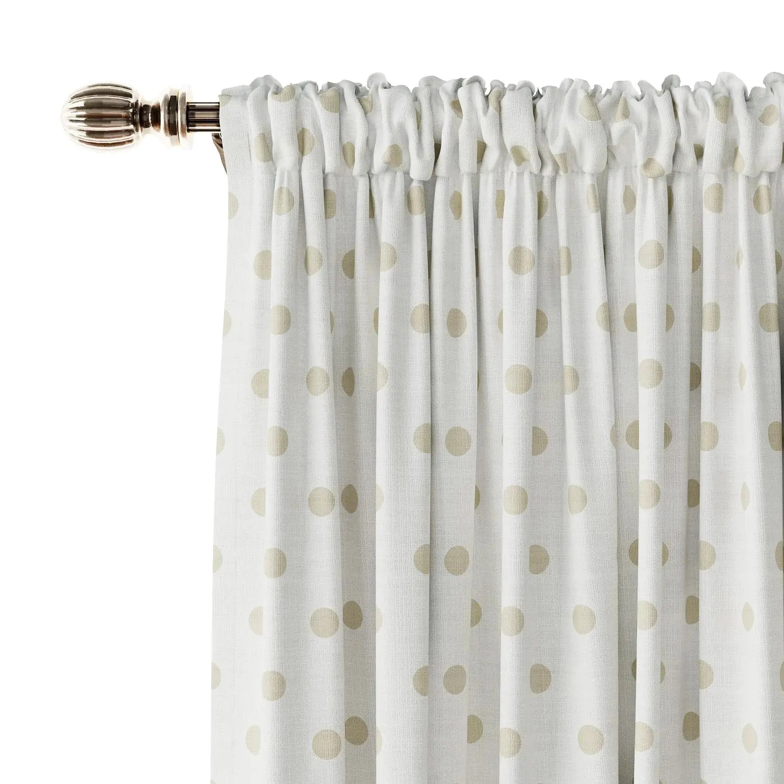 Stefana Silver Print Linen Curtains - Soft Top Blackout Drapes for Living Room & Bedroom Window Treatments