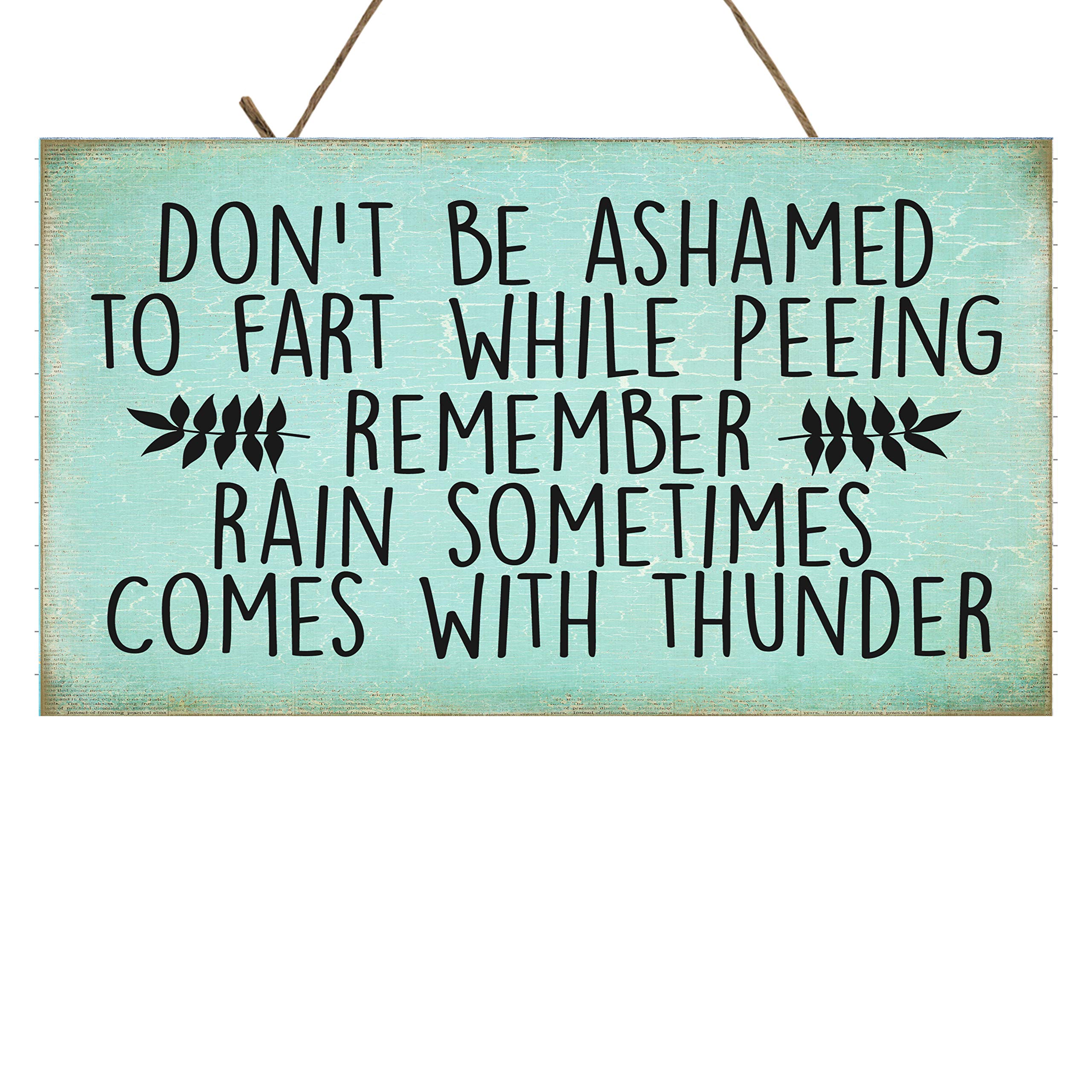 Funny Bathroom Wall Sign - 'Fart While Peeing' Humor - Perfect for Bathroom Decor & Gag Gifts