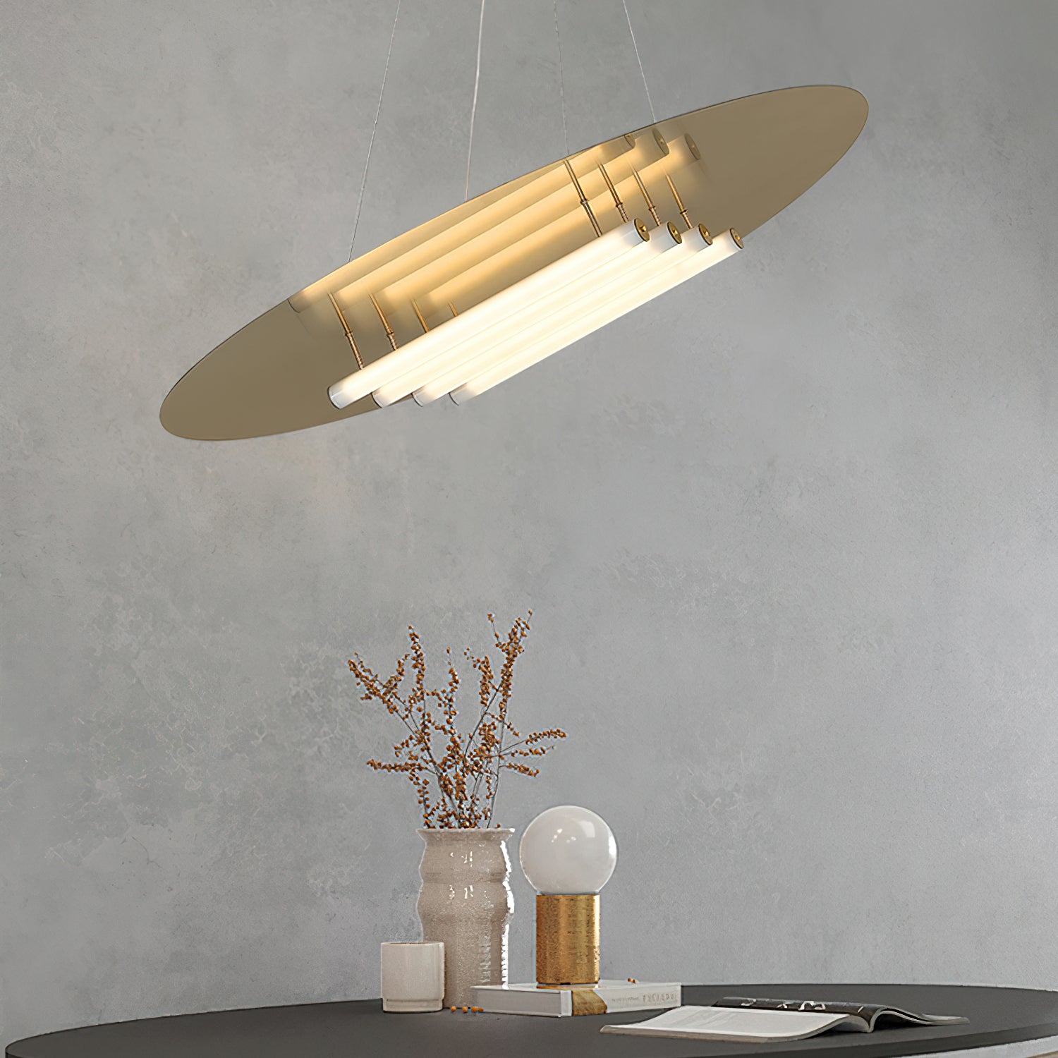 Modern Big Disc Pendant Lamp - Stylish Ceiling Light Fixture for Dining Room, Kitchen Island & Living Room Decor