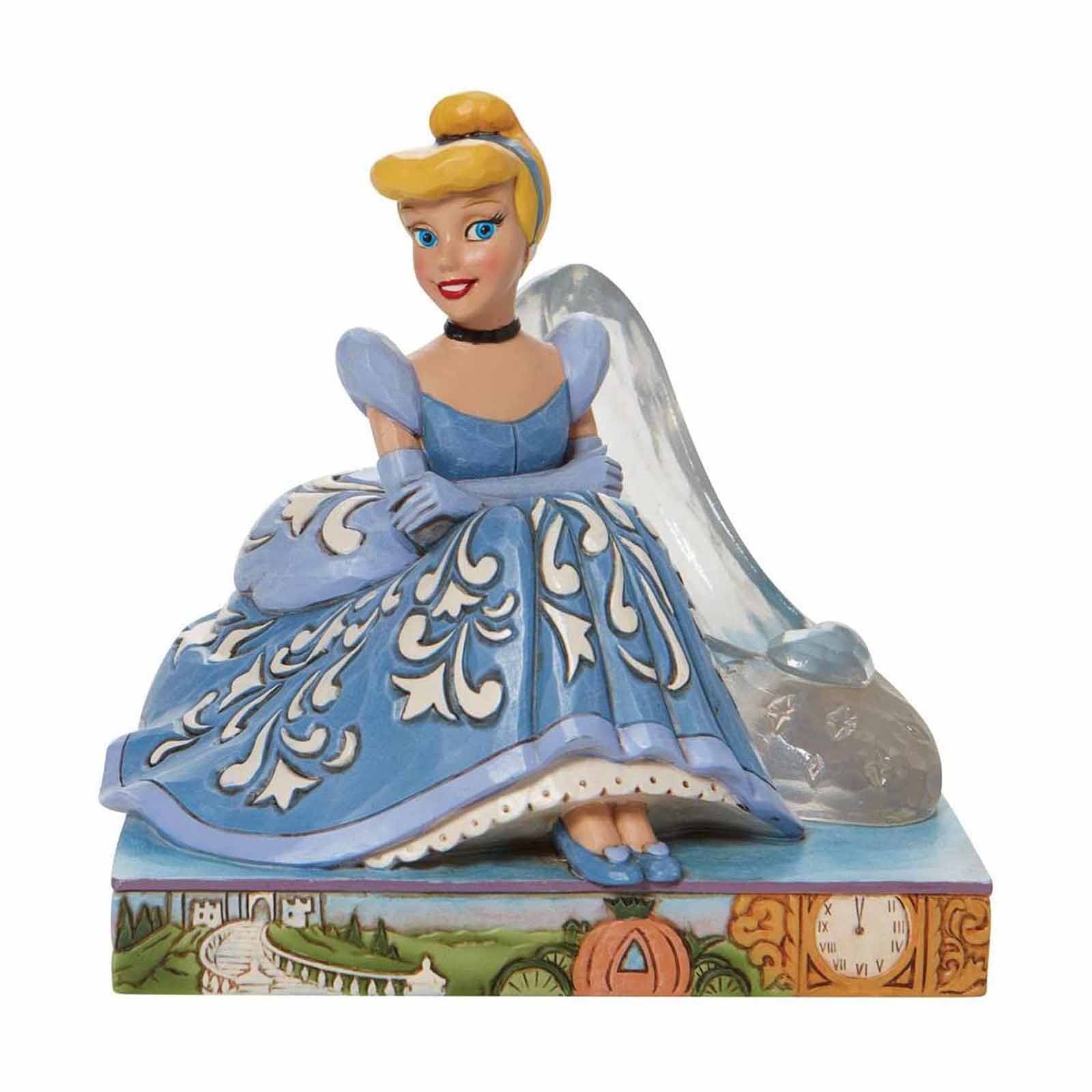 Enesco Disney Traditions Cinderella and Glass Slippers Figurine - Elegant Collectible Disney Princess Statue for Home Decor, Gift Giving, and Disney Memorabilia Display