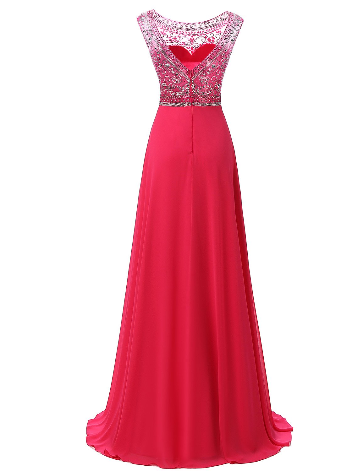 Elegant Sarahbridal Women's Long Chiffon A-line Beaded Bridesmaid Dress & Prom Gown - Perfect for Weddings, Formal Events & Special Occasions