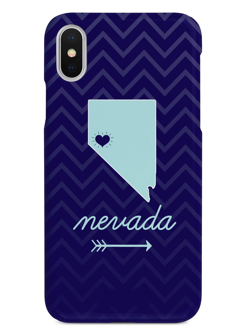 Premium 3D Textured Protective Phone Case for Apple iPhone Xs Max - Nevada Chevron Pattern Design - Shockproof & Slim Fit Cover - Perfect for Everyday Use, Travel & Outdoor Activities