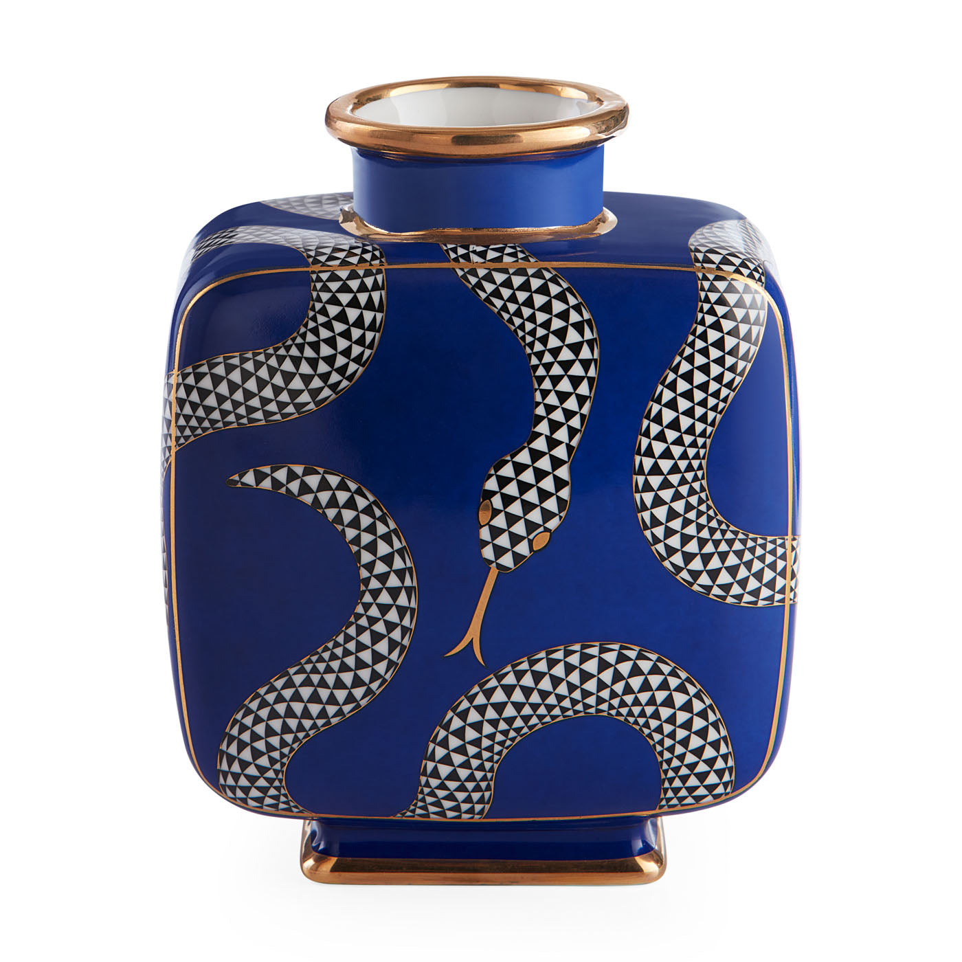 Eden Square Vase - Modern Ceramic Flower Vase for Home Decor, Wedding Centerpieces & Office Desk Decorations