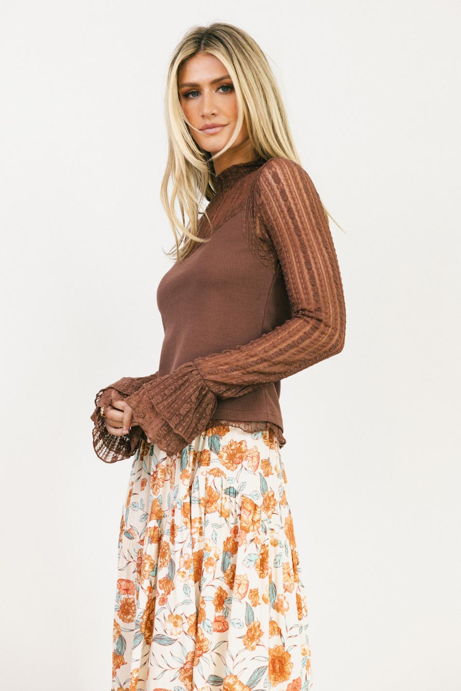 Mars Lace Top in Plum - Elegant Women's Blouse for Date Night & Special Occasions