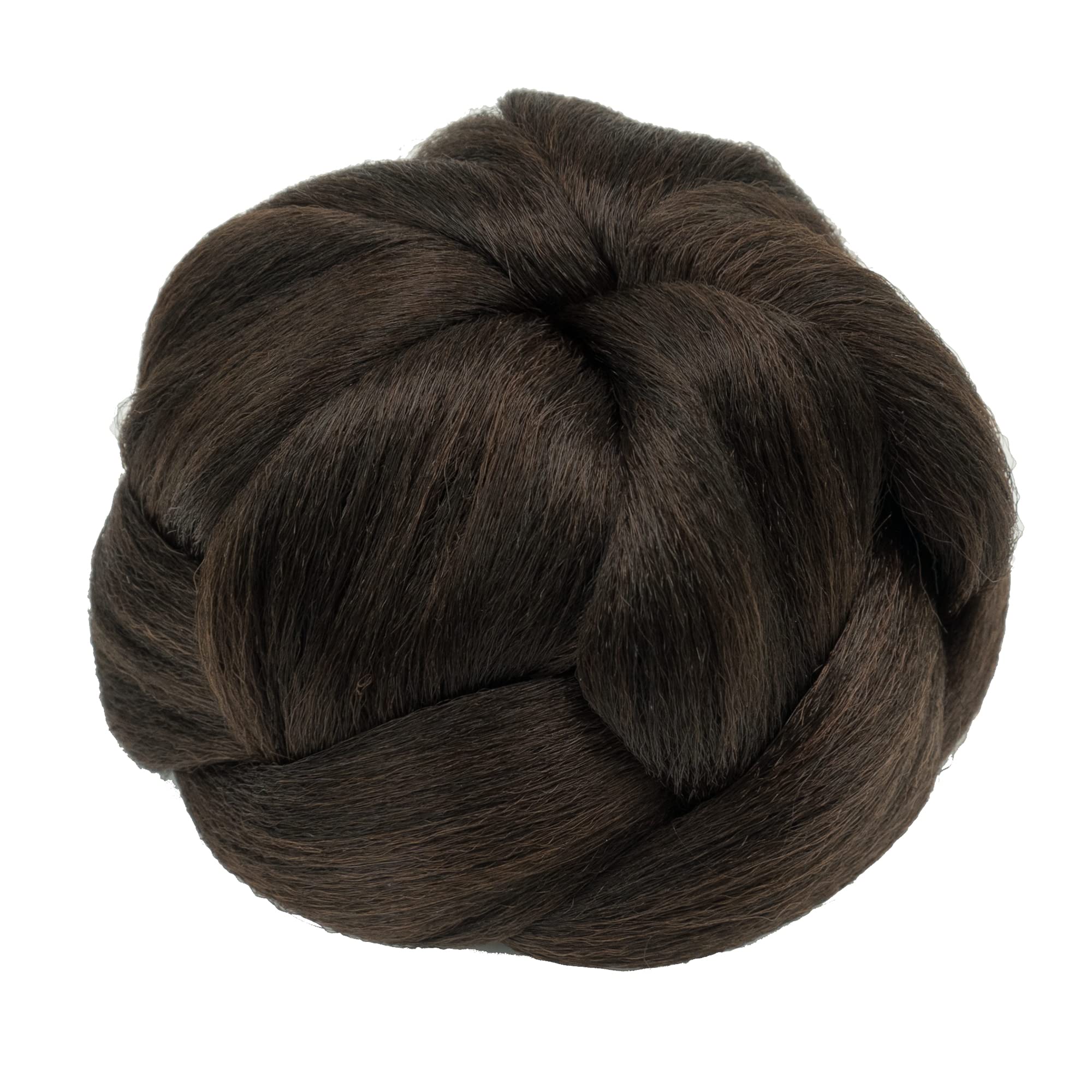 IMISSU Braided Chignon Dancer Hair Donut - Chocolate Brown Hair Bun Wig for Women | Wedding, Party & Updo Hairstyle Accessories | Perfect for Ballet, Bridal & Special Occasions