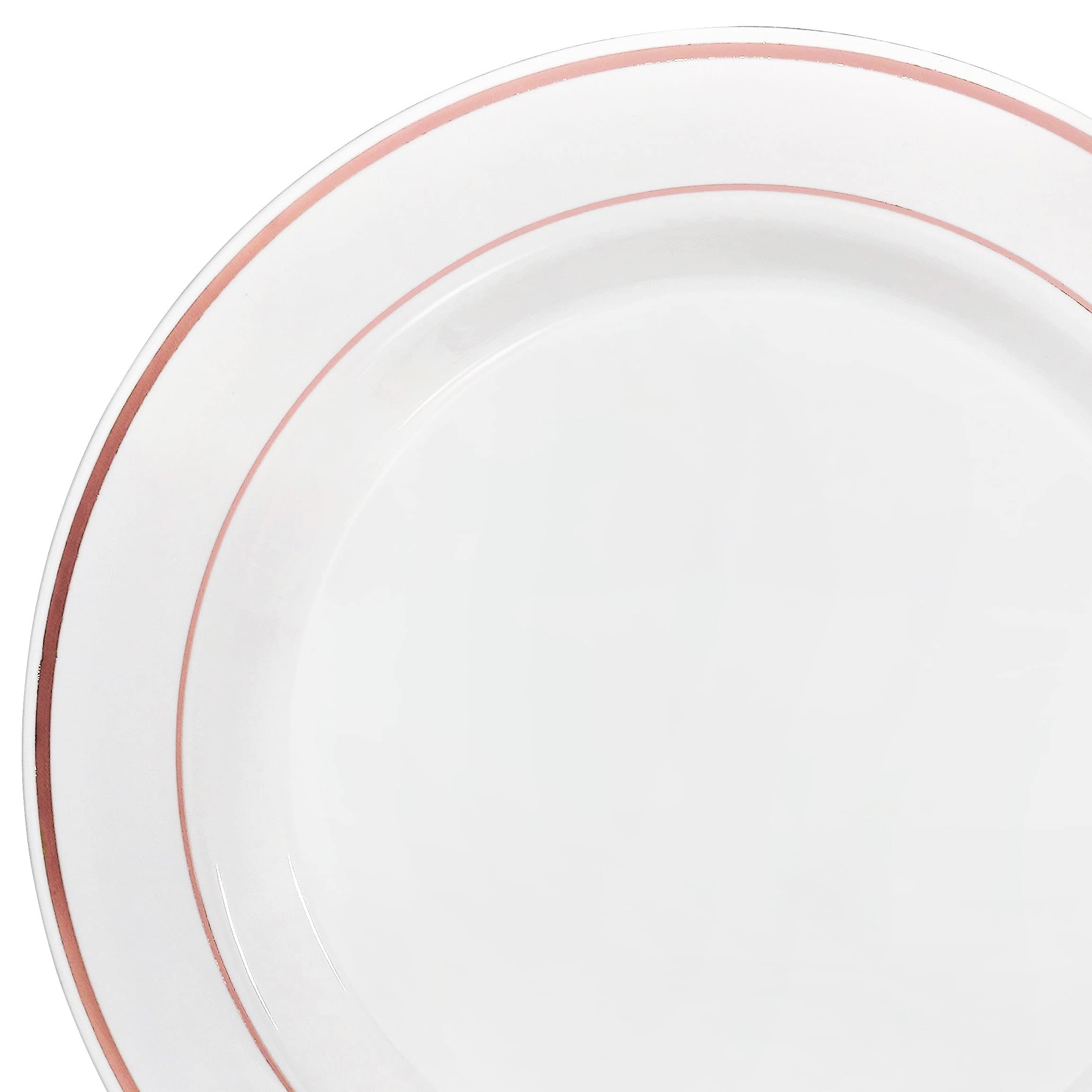 120-Pack Heavyweight Disposable Plastic Plates for Wedding & Party - 7.5