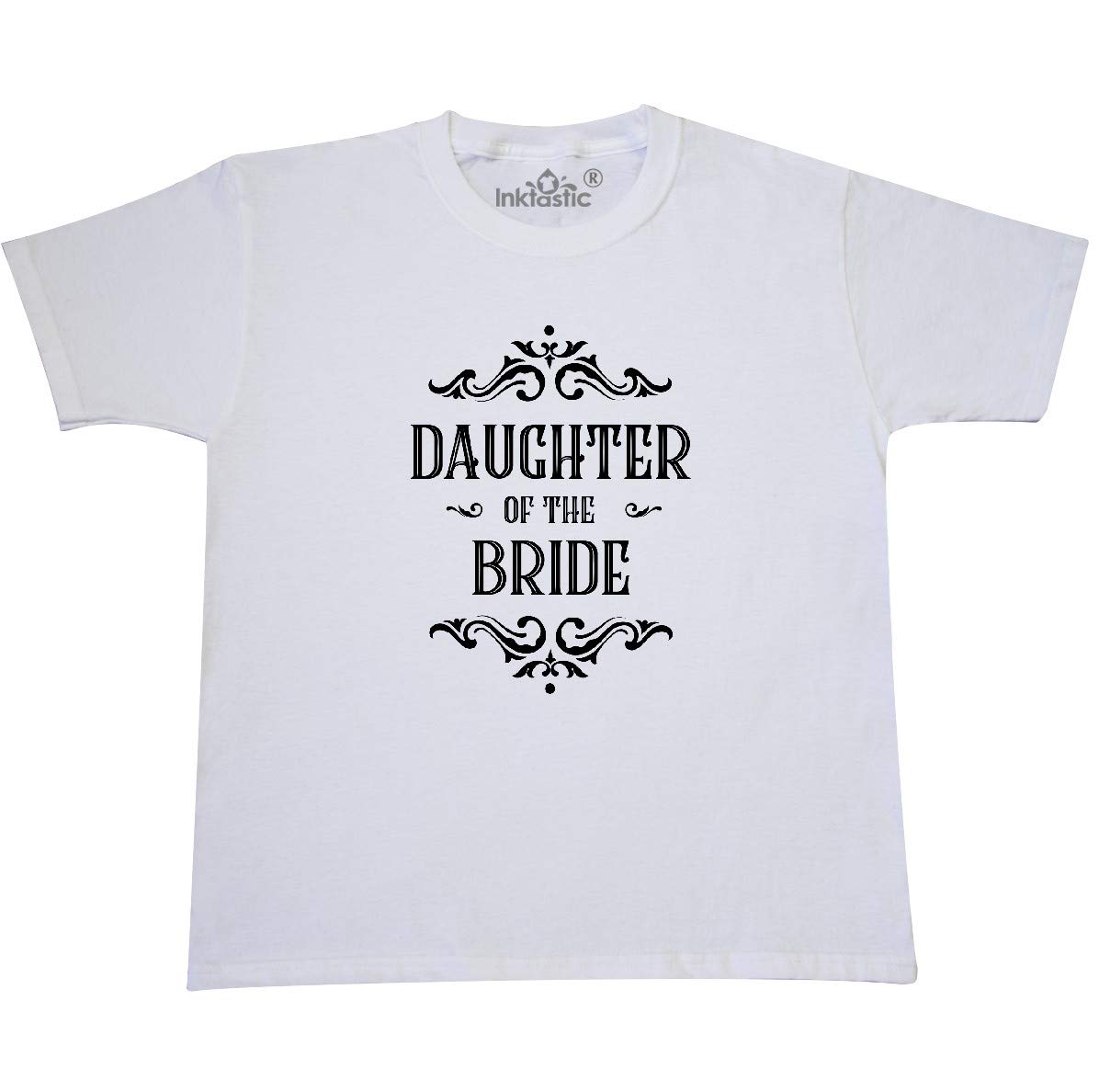 Inktastic Daughter of The Bride Youth T-Shirt - Cute Wedding Party Outfit for Girls - Perfect for Bridal Showers, Rehearsal Dinners & Special Occasions