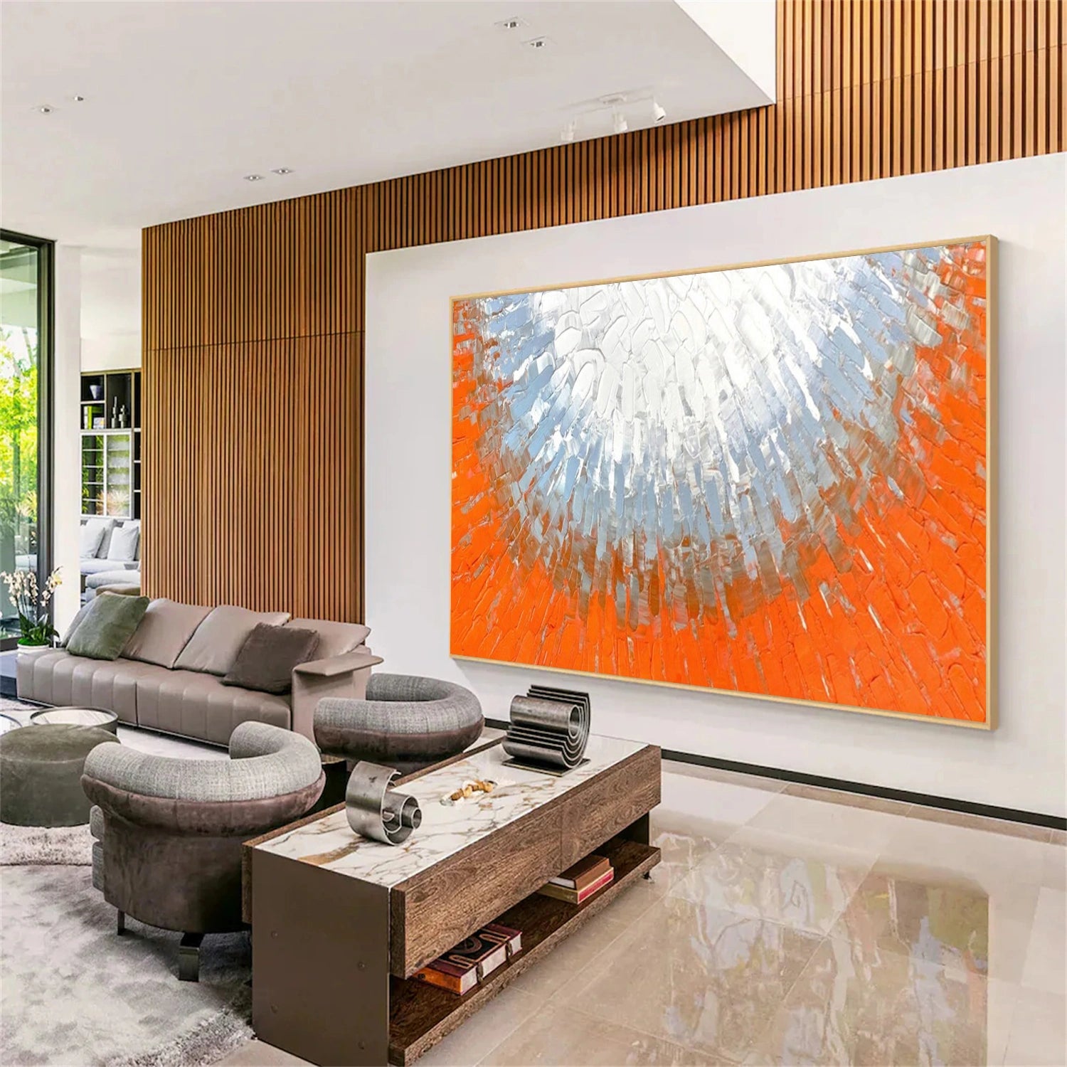 Abstract Painting #AB 310 - Modern Wall Art for Living Room, Bedroom & Office Decor | Large Canvas Artwork for Home & Commercial Spaces