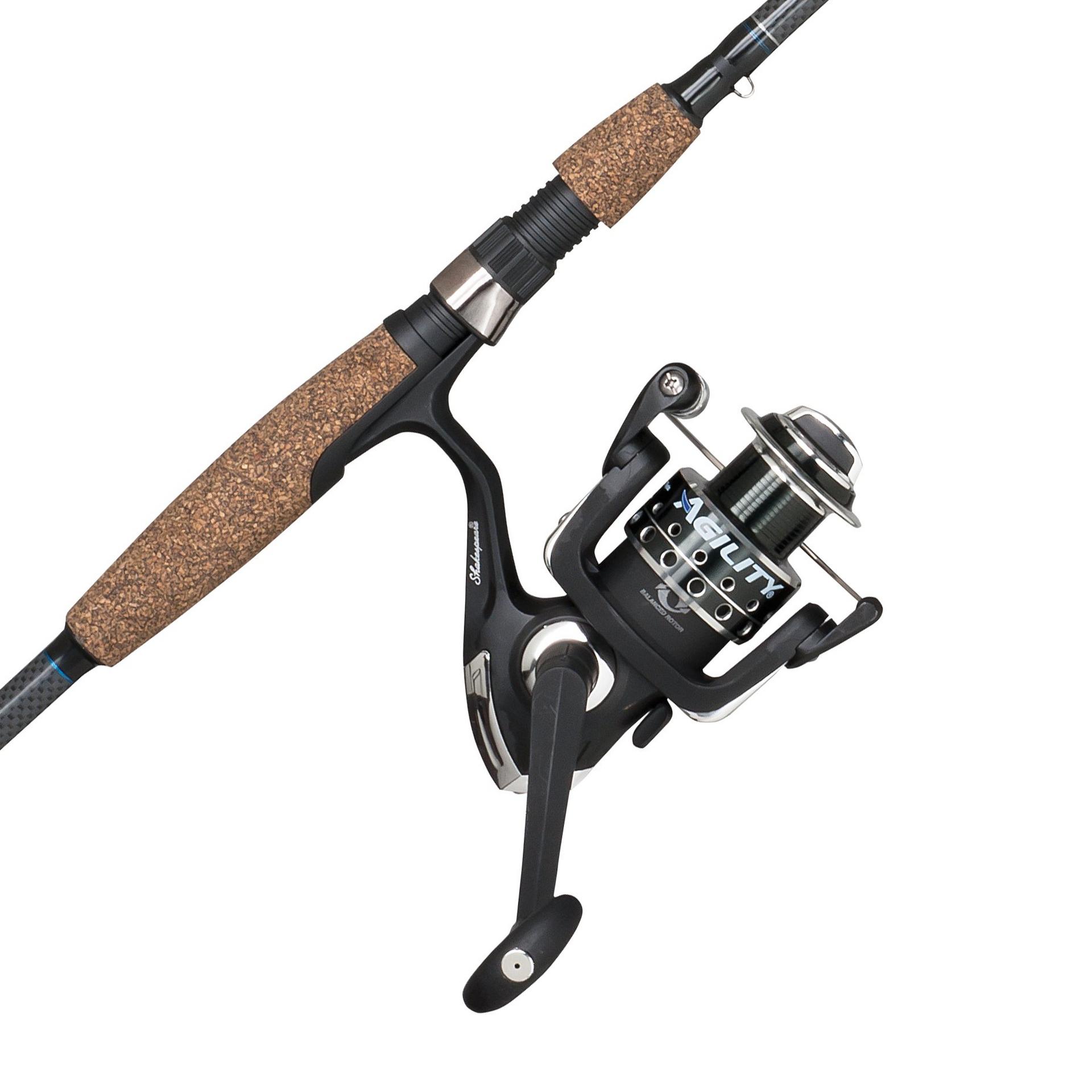 Agility Spinning Fishing Combo - Lightweight Spinning Rod and Reel Set for Freshwater & Saltwater Fishing - Perfect for Bass, Trout, and Panfish Angling