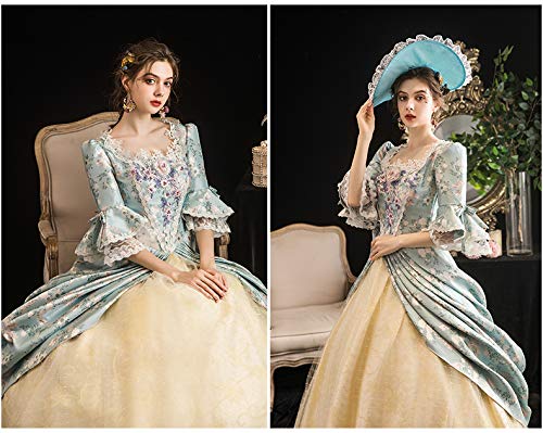 Victorian Ball Gown for Women - Elegant Long Party Dress with Rococo Details | Perfect for Masquerade Balls, Renaissance Fairs & Historical Reenactments