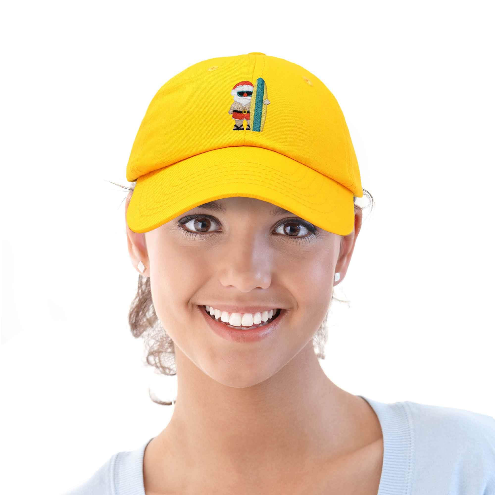 DALIX Embroidered Christmas Surfing Santa Baseball Cap - Festive Holiday Hat for Surfers, Beach Lovers & Santa Fans - Perfect for Christmas Parties, Surfing & Gifts