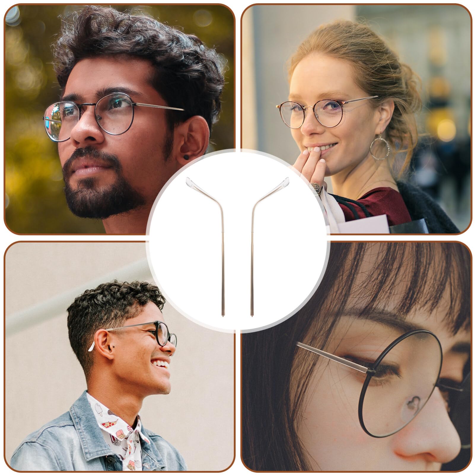 LALAFINA Glasses Replacement Parts - Temple Tips & Arm End Tips for Eyeglass & Sunglass Repair | Durable Alloy Accessories for Comfort & Style | Perfect for DIY Fixes & Lens Protection