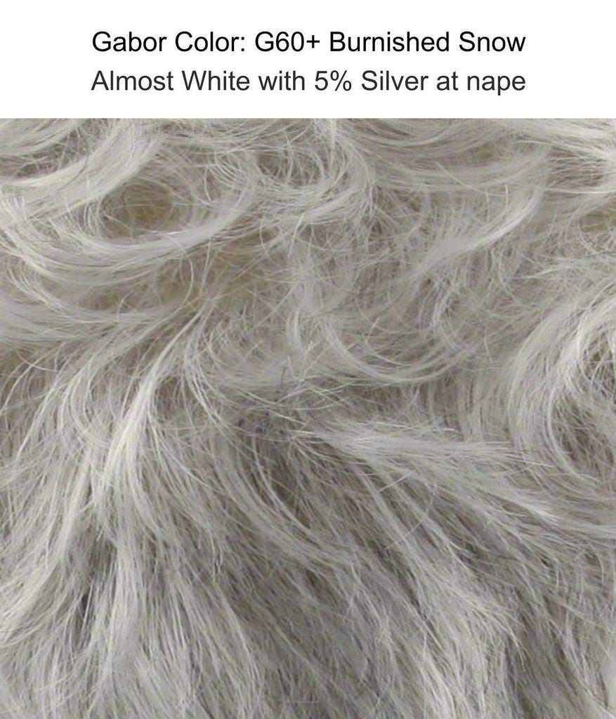 Gabor Carte Blanche Wig Bundle - 4 Items (Wig, Q&A Booklet, Synthetic Shampoo & Wide Tooth Comb) - Color G60+ | Perfect for Cosplay, Costume Parties & Everyday Wear