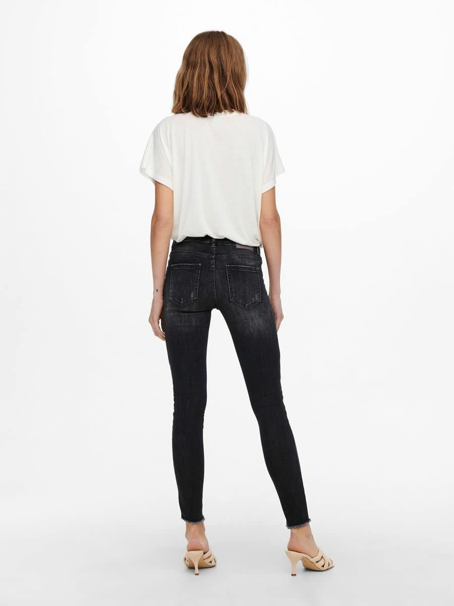 ONLY Women's High Waist Skinny Jeans - Stretch Denim Pants for Casual & Work Wear | Perfect for Office, Dating & Everyday Outfits