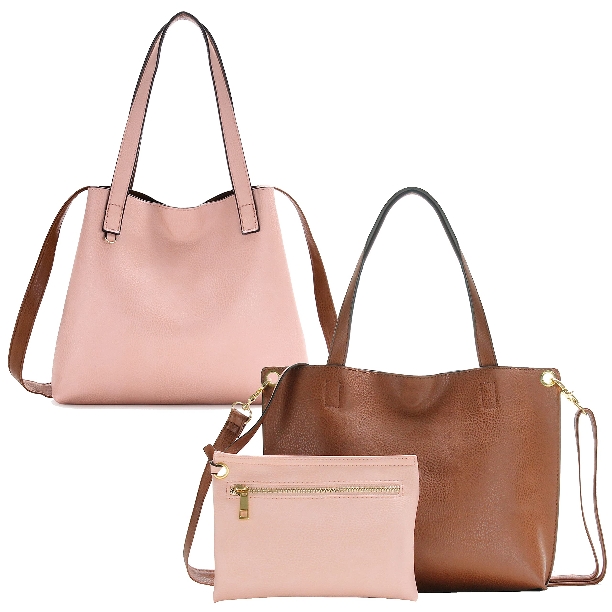SCARLETON Genuine Leather Tote Bag for Women - Stylish Reversible Purse & Handbag (Model H1842) - Perfect for Work, Travel & Everyday Use