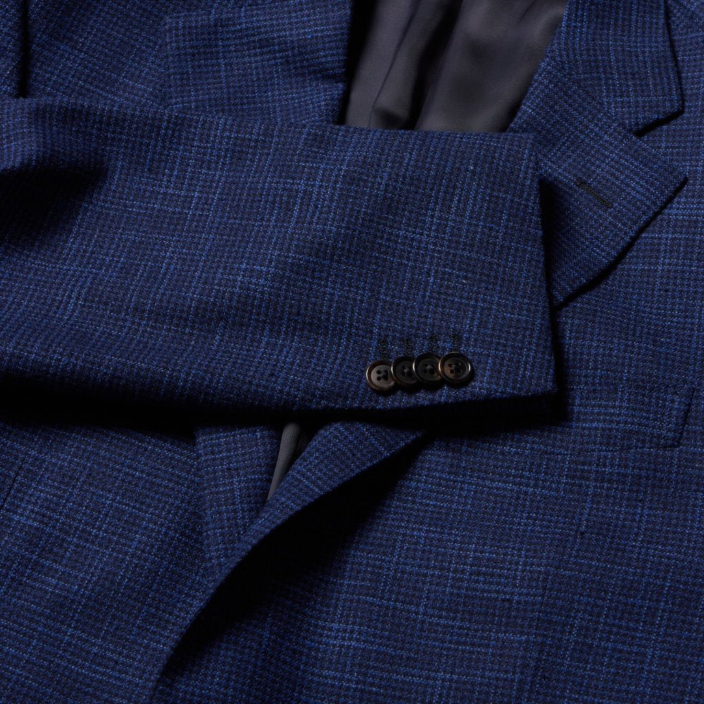 Corneliani Men's Navy Blue Twill Blazer Jacket - Classic Slim Fit Formal Blazer for Business, Office & Special Occasions