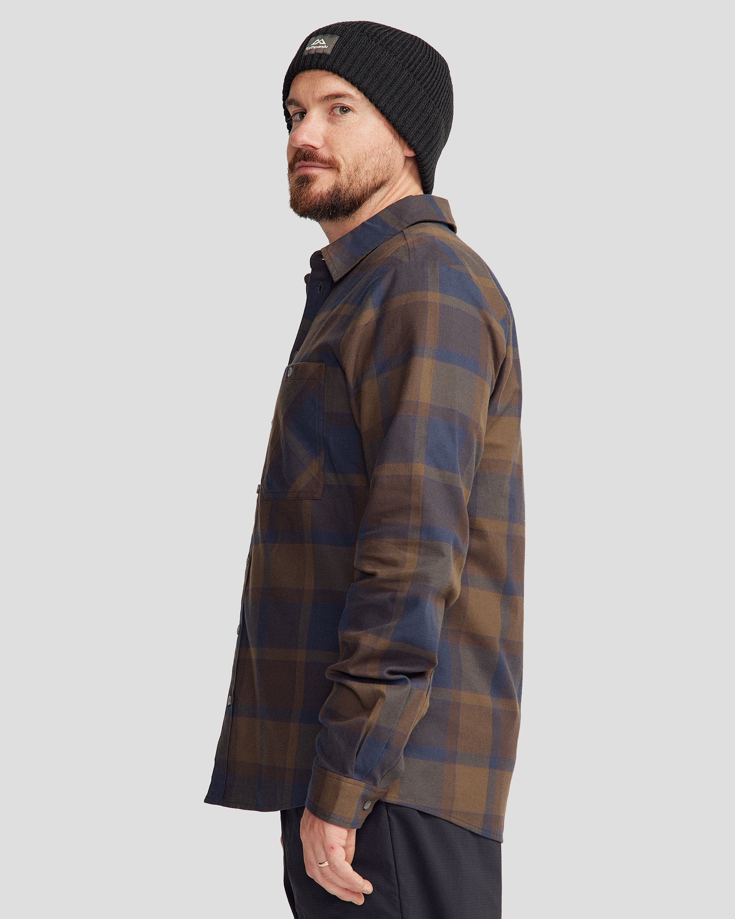 Fyfe Men's Long Sleeve Plaid Shirt - Comfortable Trail Hiking & Outdoor Casual Wear for Men
