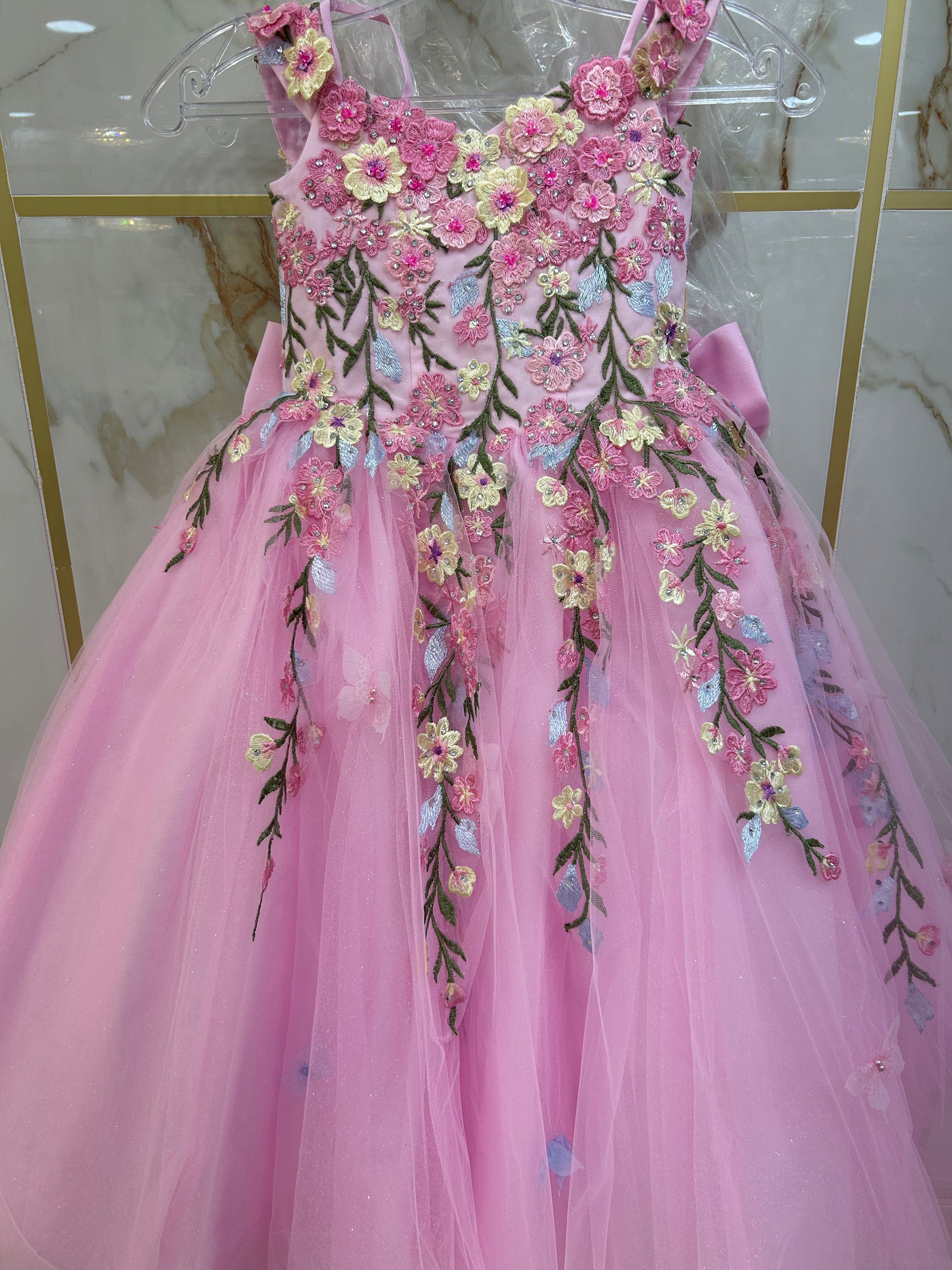 Elegant Ball Gown Flower Dress for Women - Formal Prom Party Evening Gown (8260) | Perfect for Weddings, Dances, and Special Occasions