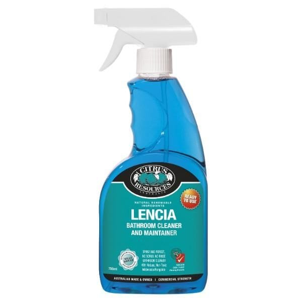 Citrus Resources Lencia Bathroom Cleaner & Maintainer | All-Natural Bathroom Cleaning Solution | Removes Soap Scum, Hard Water Stains | Perfect for Showers, Tubs, Tiles & Sinks