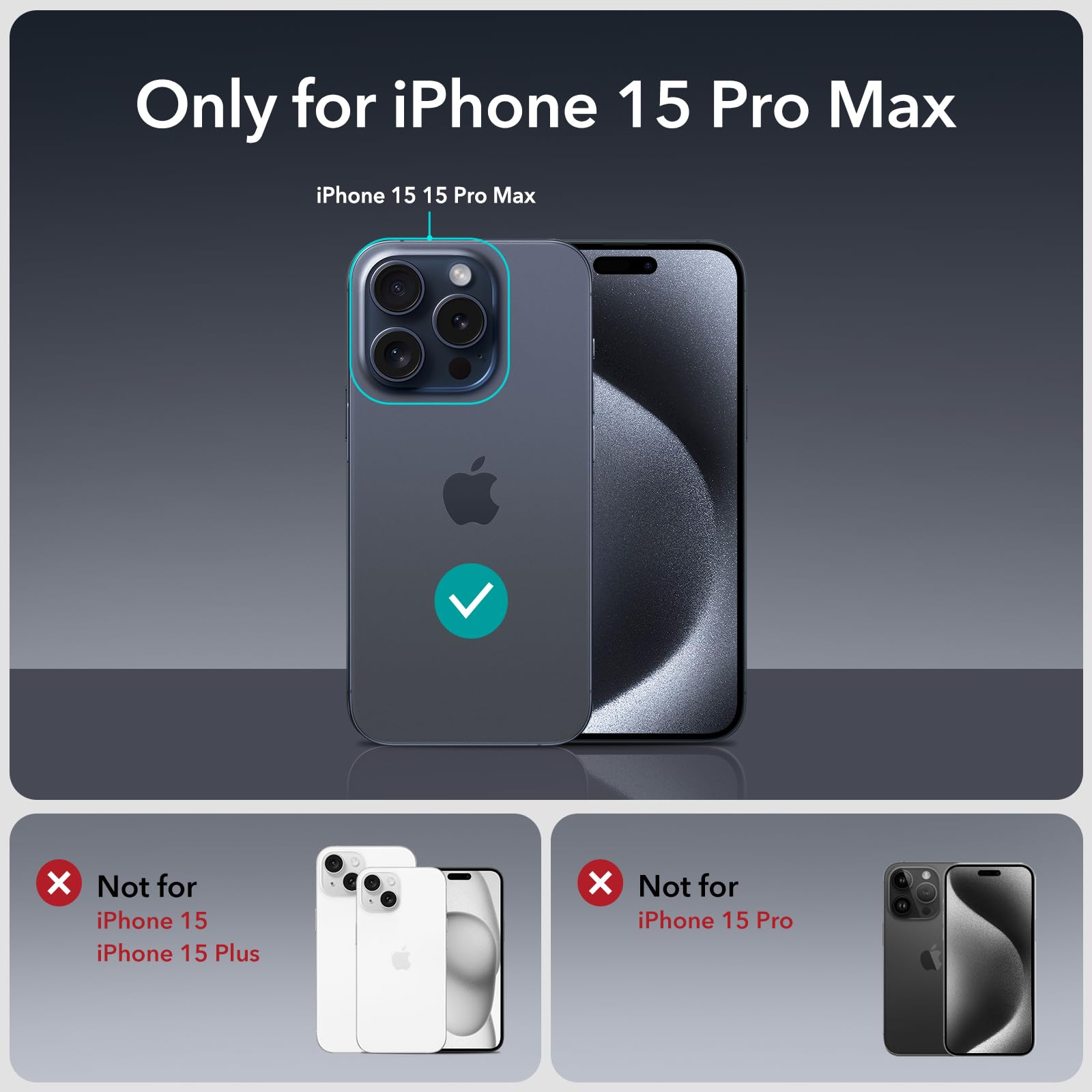ESR 3-Pack Privacy Screen Protector for iPhone 15 Pro Max - Anti-Spy Tempered Glass with Micro-Curved Edges, Case Friendly - Perfect for Office, Banking & Public Use