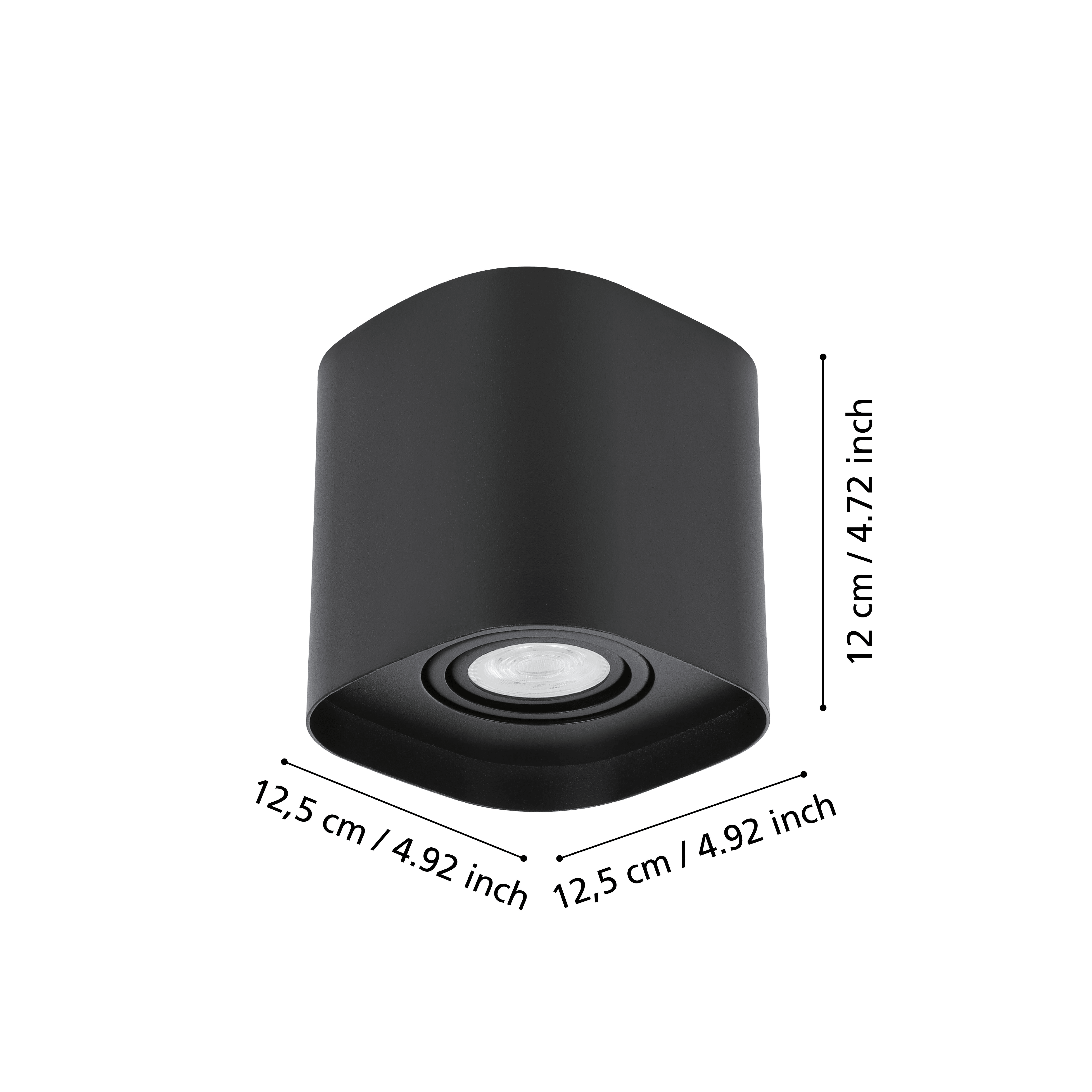 Eglo Connect Caminales Z Smart Square Black Flush Ceiling Light - Modern LED Smart Lighting for Home, Bedroom, Kitchen & Office - Alexa & Google Assistant Compatible