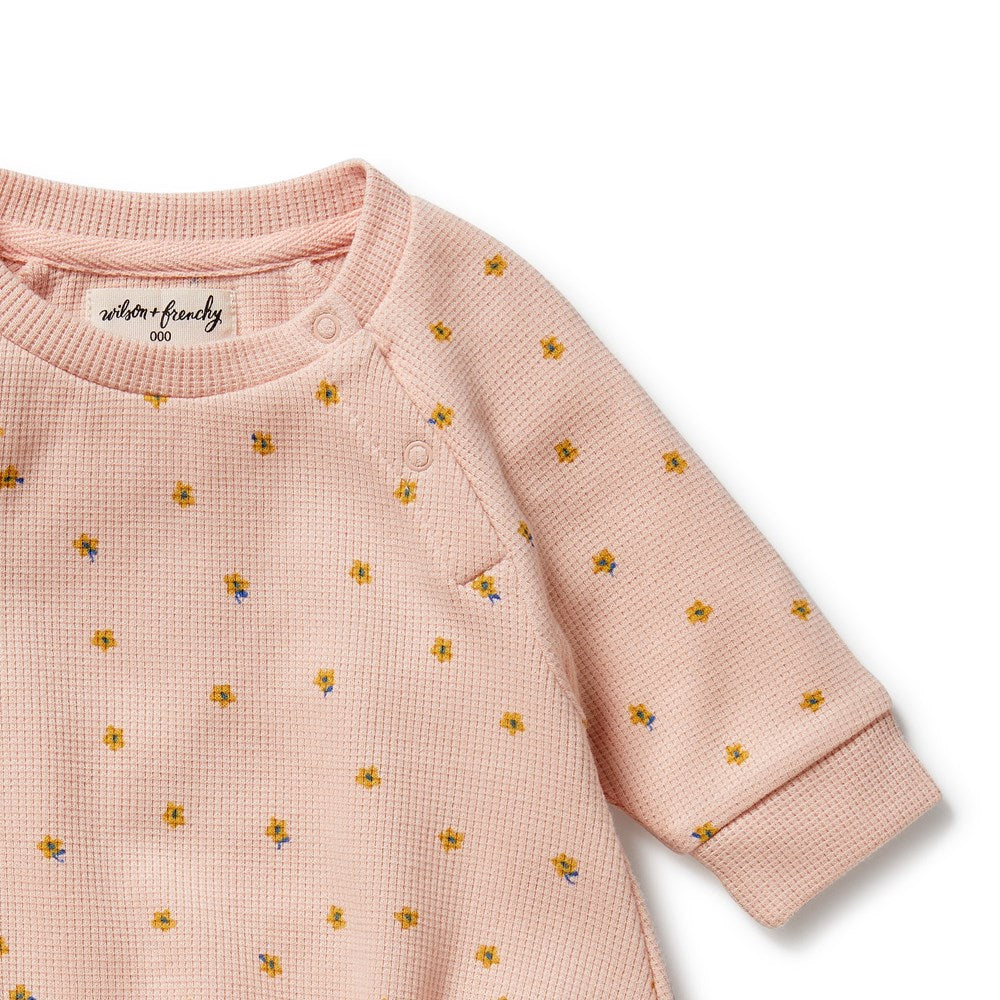 Little Fleur Organic Waffle Bodysuit for Babies - Soft Cotton Infant Onesie with Snap Closure - Perfect for Newborns, Sleepwear & Everyday Outfits