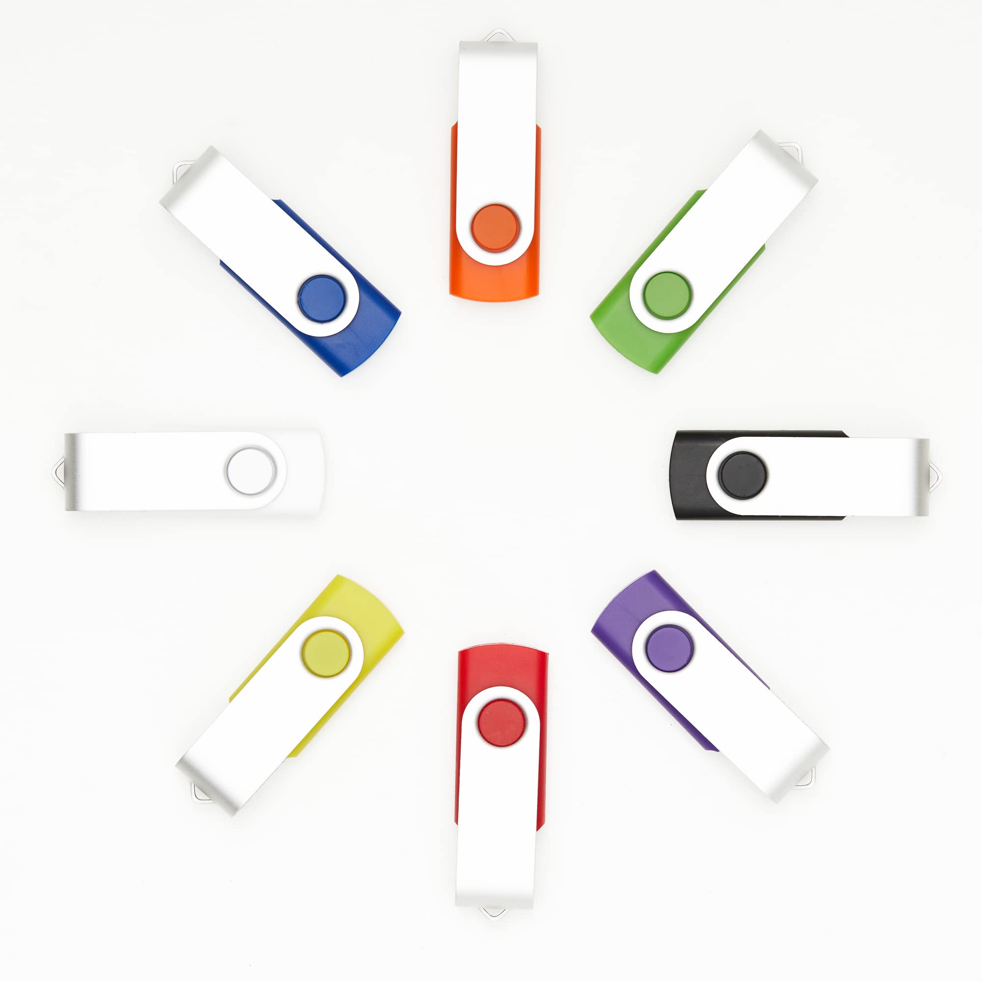 100 Pack 512MB USB 2.0 Flash Drives - Bulk Memory Sticks in 5 Assorted Colors - Wholesale USB Storage for Business, School & Data Transfer