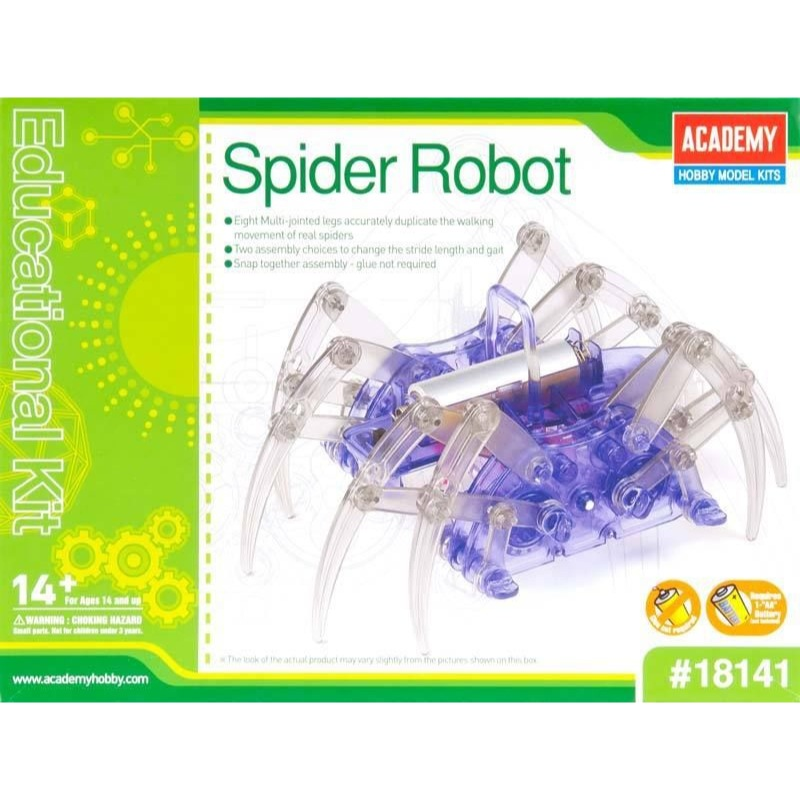 Academy 18141 Edukit Spider Robot Kit - STEM Educational Toy for Kids & Teens - Build Your Own DIY Robot for Science Projects & Learning (Perfect for Classroom, Homeschool & STEM Activities)