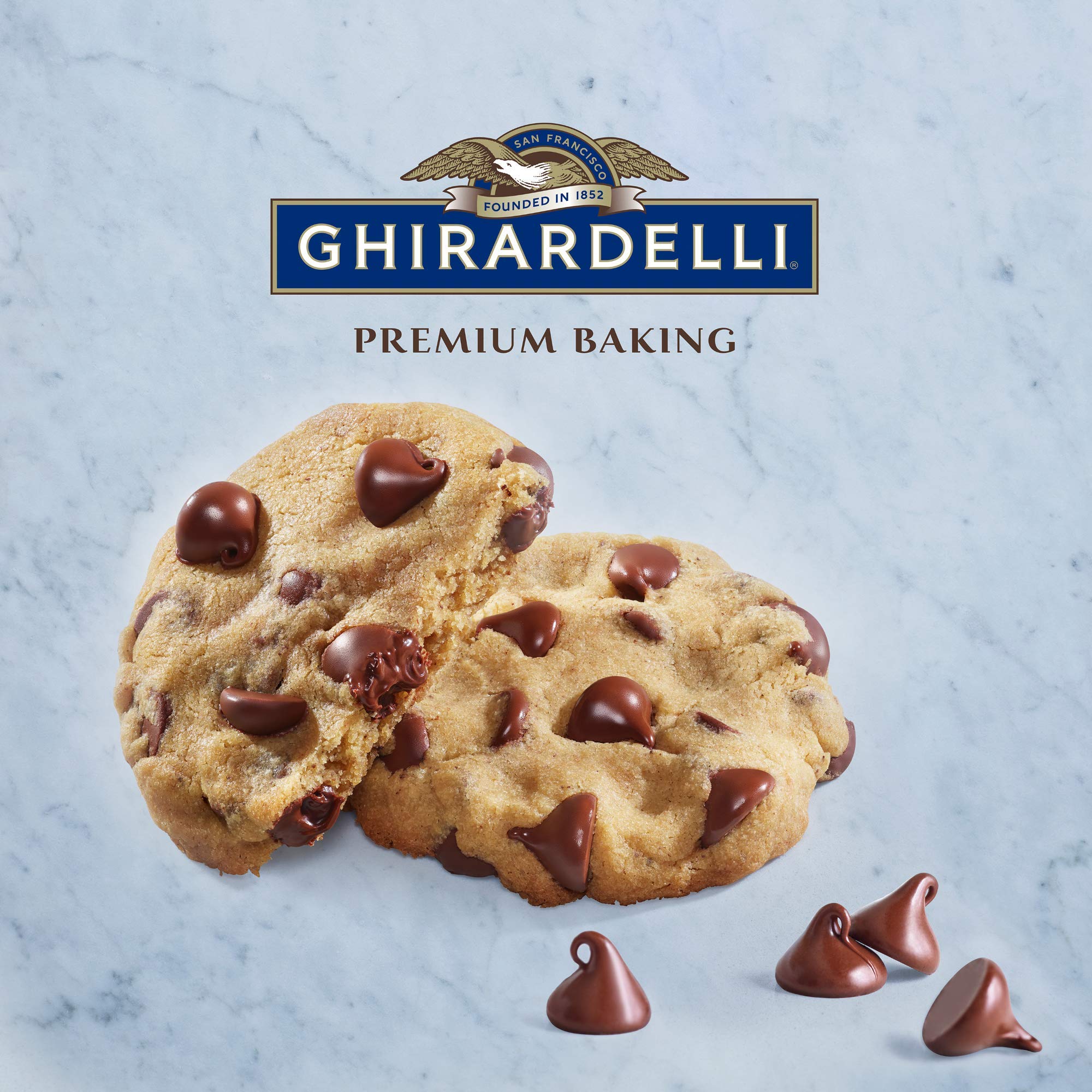 Ghirardelli Premium Baking Chips Bundle - Milk Chocolate Chips (11.5 oz) & Classic White Chocolate Chips (11 oz) for Cookies, Cakes, and Desserts