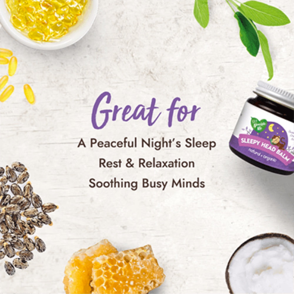 123 NOURISH ME Sleepy Head Balm 50g - Natural Sleep Aid & Relaxation Balm for Better Sleep - Perfect for Nighttime Routine & Stress Relief