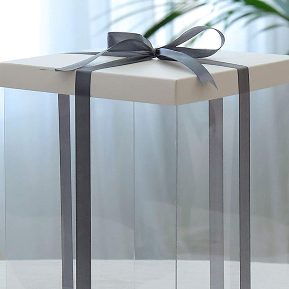 Hemoton 12-Inch Clear Plastic Cake Storage Box - Transparent Birthday Cake Container for Desserts, Flowers & Pastries | Perfect for Bakery, Party, Gift Wrapping & Food Display