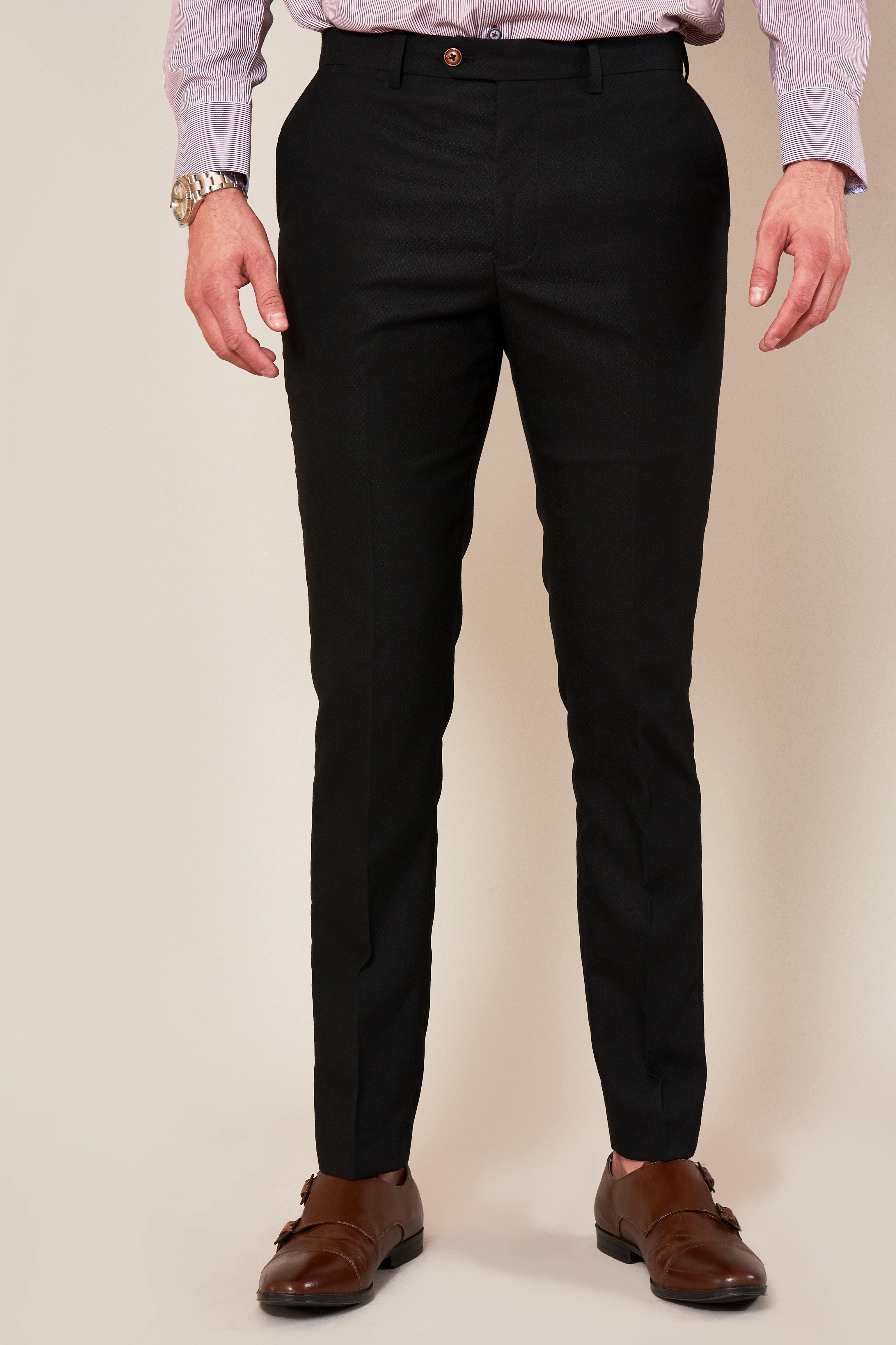 MAX Skinny Fit Black Trousers for Women - Slim Stretch Dress Pants for Work, Office & Business Casual Outfits