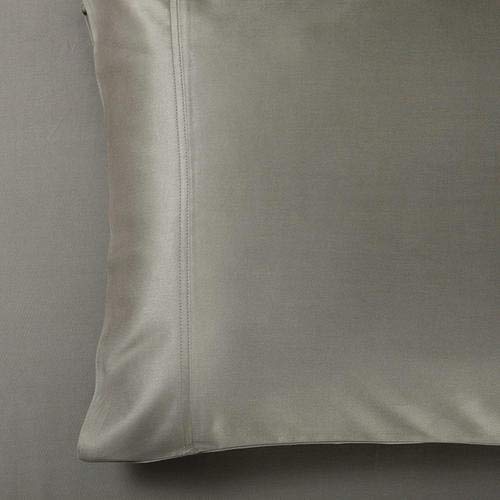 Luxury Silky Cotton Bamboo-Cotton Blend Standard Size Pillowcase Set (2 Pack) - Soft & Breathable Gray Pillow Covers for Bedroom, Guest Room, and Hotel Use
