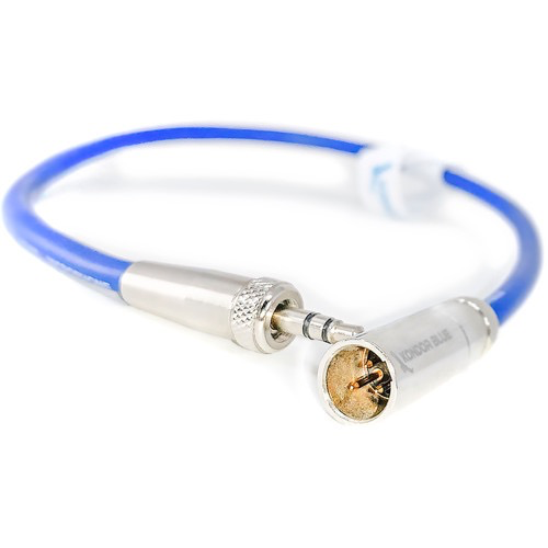 Kondor Blue Mini XLR Male to Locking 3.5mm Stereo Cable for BMPCC 6K & 4K Cameras - High Quality Audio Connection for Filmmaking & Vlogging (Blue)