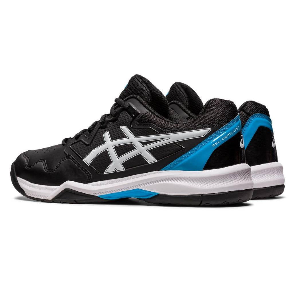 ASICS Gel-Dedicate 7 Men's Tennis Shoes - Lightweight & Durable Court Shoes for Men (Black/Blue) | Perfect for Tennis, Pickleball & Casual Wear