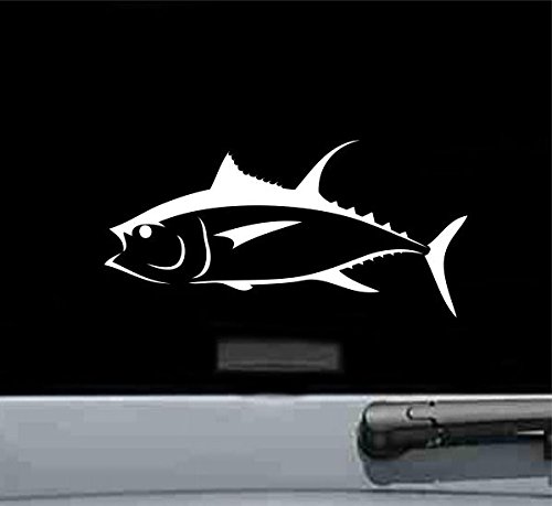 JS Artworks Tuna Fish Vinyl Decal Sticker - Waterproof & Durable Car, Laptop, Phone Decal - Perfect for Car Windows, Laptops, Water Bottles & DIY Crafts