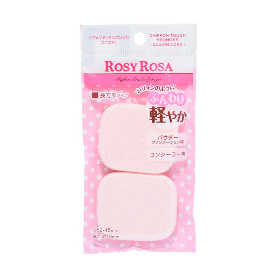 ROSY ROSA Chiffon Touch Sponges - 2PCS Square Long Makeup Sponges (5g) for Flawless Foundation & Concealer Application - Perfect for Daily Makeup, Travel & Professional Use